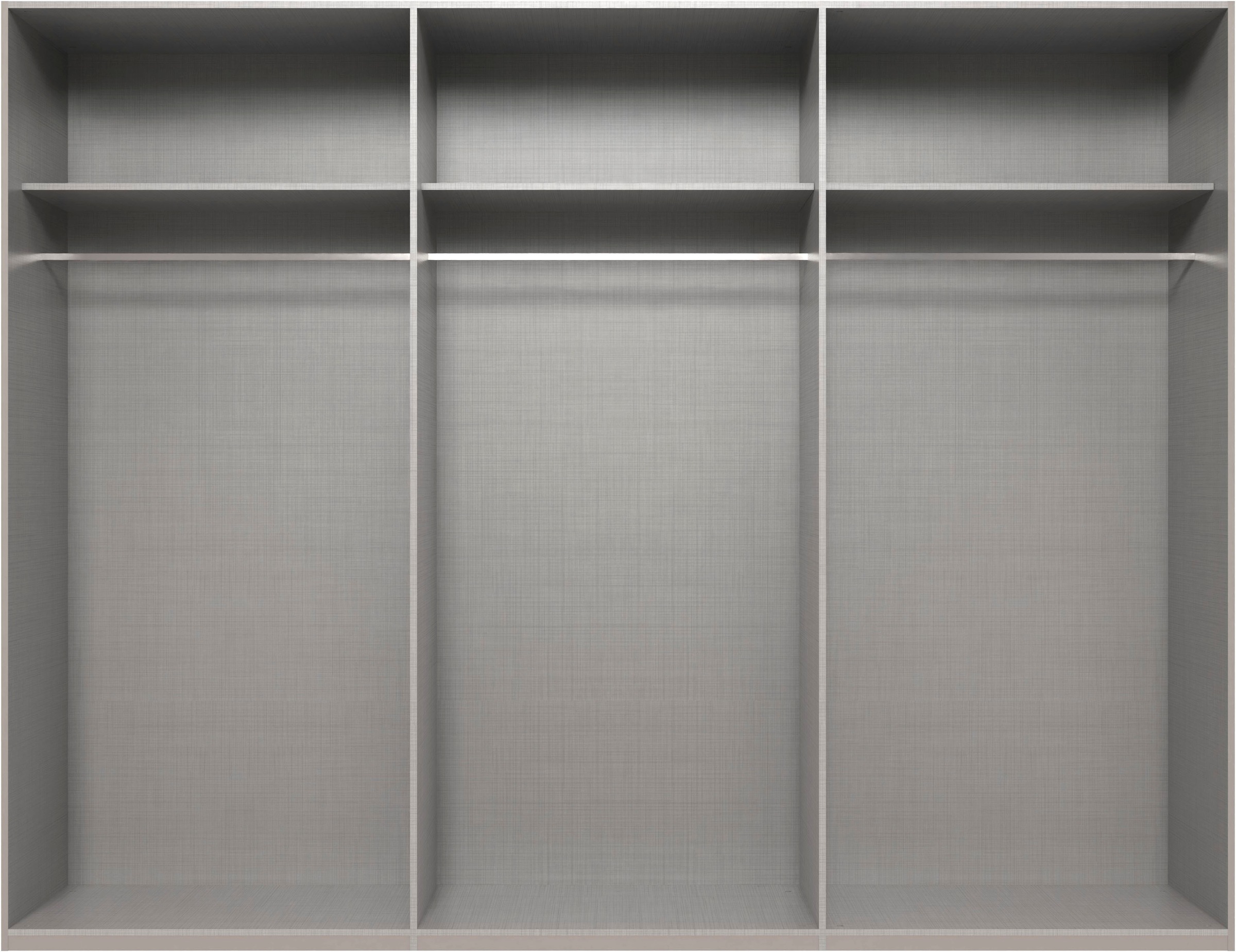 Wimex Kleiderschrank »Mugano,in 8 Breiten,3 Höhen,2 Tiefen, viele Farben, Made in Germany«, (in Basic oder Premium Ausstattung mit 2 weiteren Einlegeböden), mit langen Griffstangen aus Metall, wahlweise mit oder ohne Spiegel