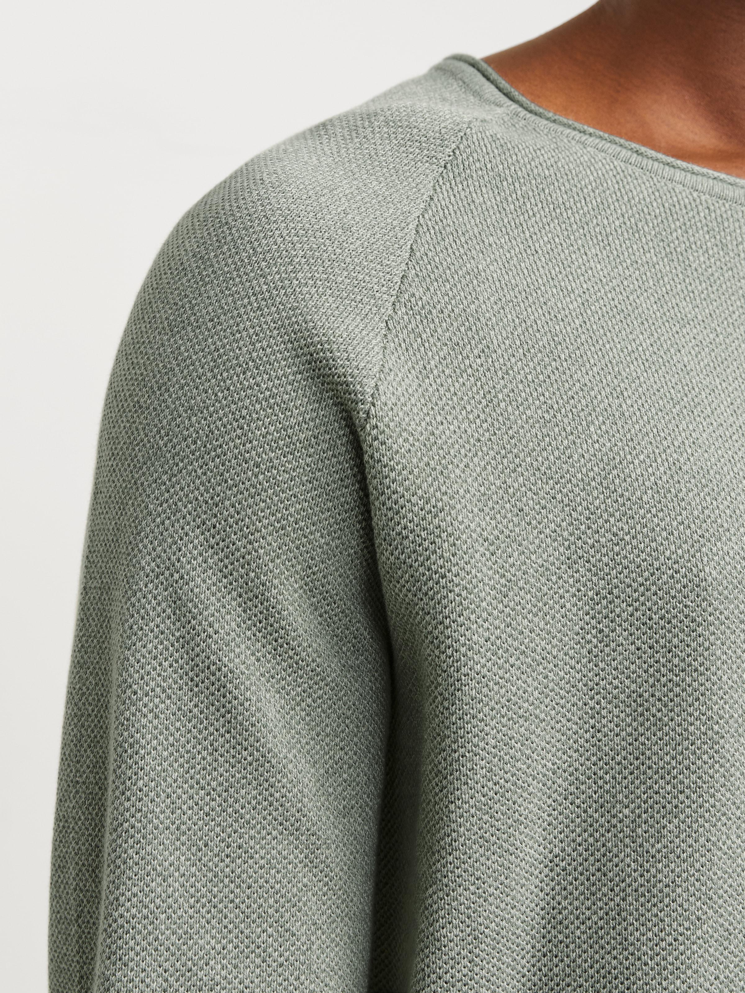 Jack & Jones Rundhalspullover »JJEHILL KNIT CREW NECK NOOS«, aus Strukturstrick