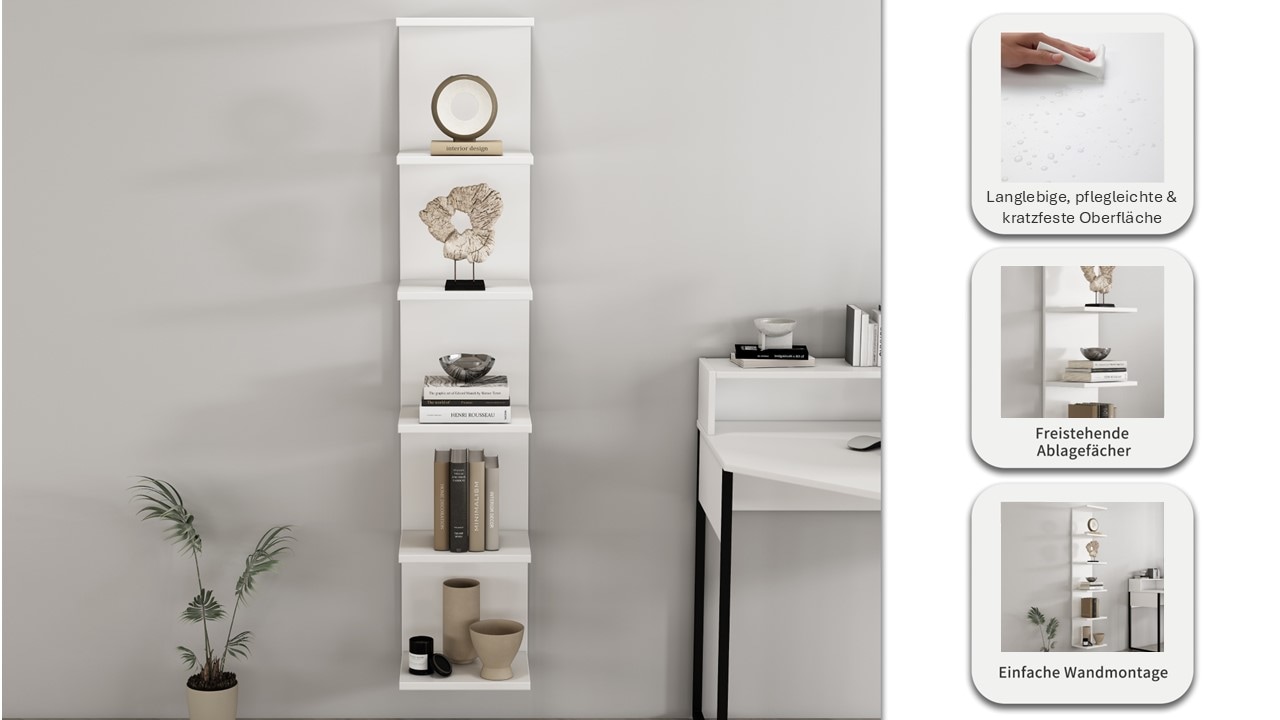 OTTO home Deko-Wandregal »Moid« dekorativer Stauraum, Wandmontage