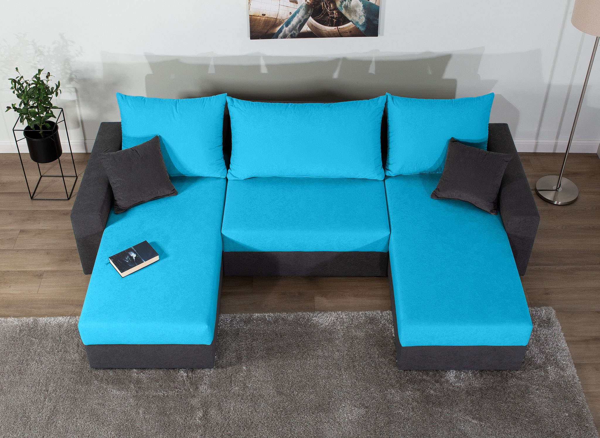 COLLECTION AB Wohnlandschaft »Pico U-Form«, Wohnlandschaft,2 X Ottomane,Polyätherschaum Polsterung