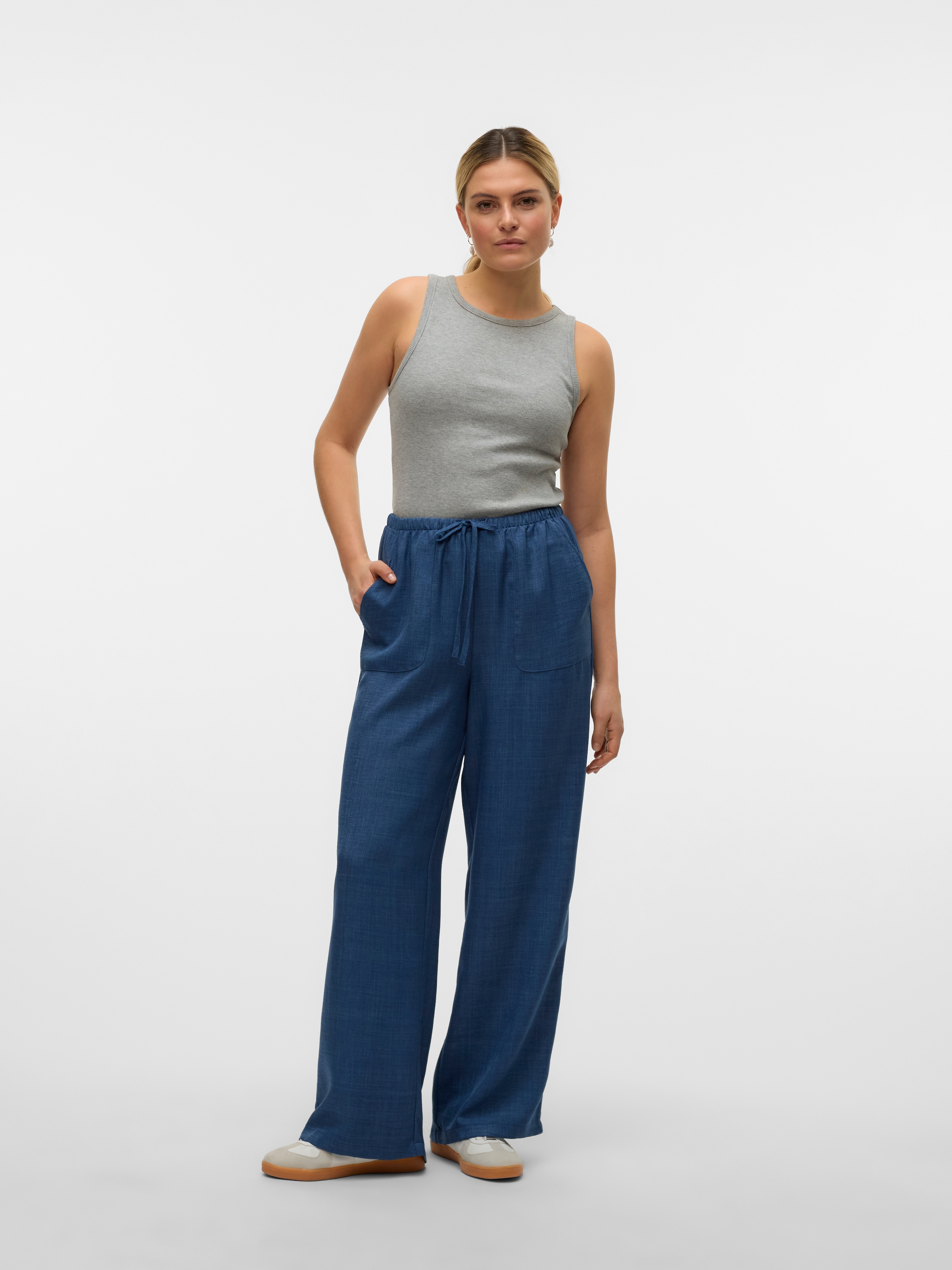 Vero Moda Schlupfhose »VMMELANEY HW LOOSE PANT WVN GA NOOS«