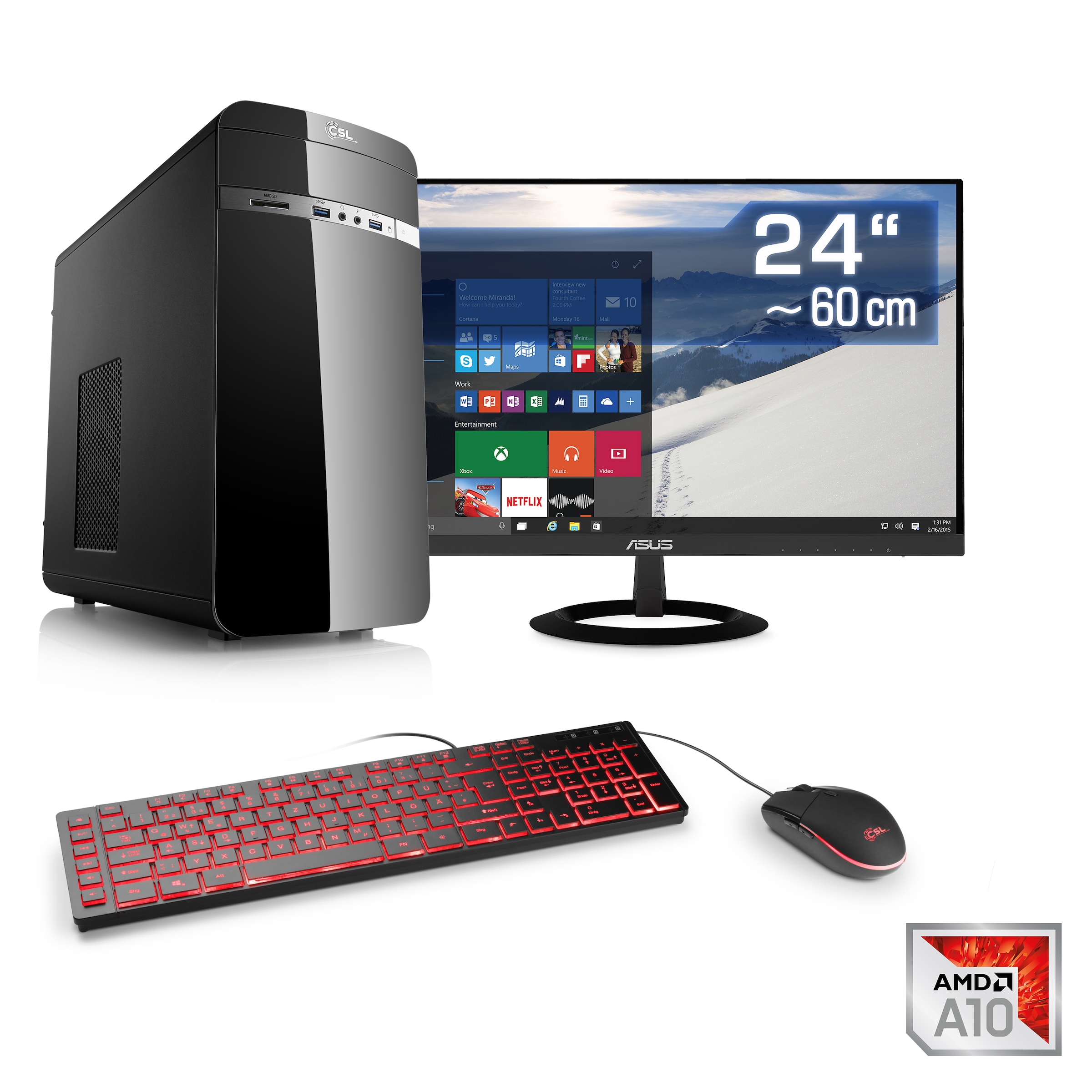 »Sprint T4365 Windows 10« PC-Komplettsystem (AMD, A10)