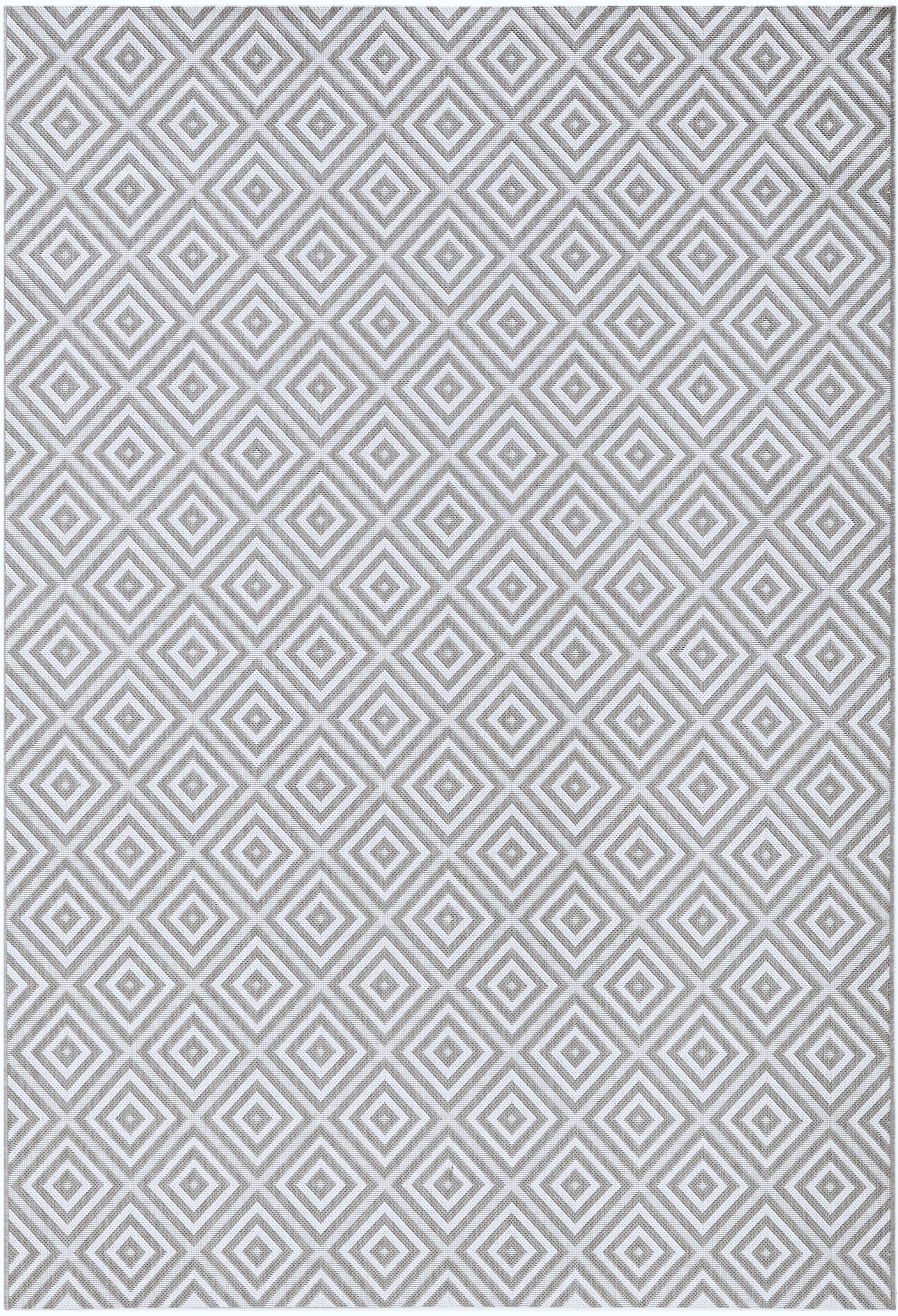 NORTHRUGS Teppich »Karo«, rechteckig, 8 mm Höhe, In- & Outdoor, Läufer, Wetterfest, Raute, Balkon, Garten, Flur