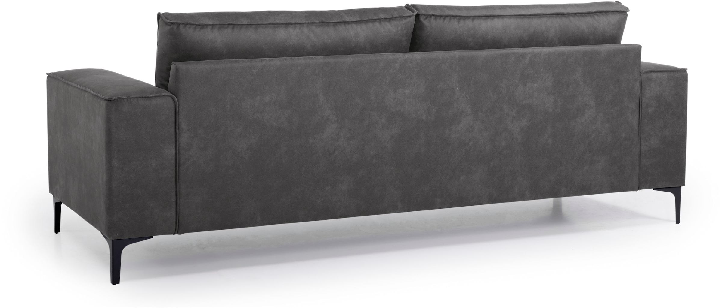 Places of Style 3-Sitzer »3er Sofa Oland, Struktur, Flachgewebe, Luxus-Microfaser, Boucle«, 224 cm, Wellenunterfederung, Skandi-Design, Metallfüße
