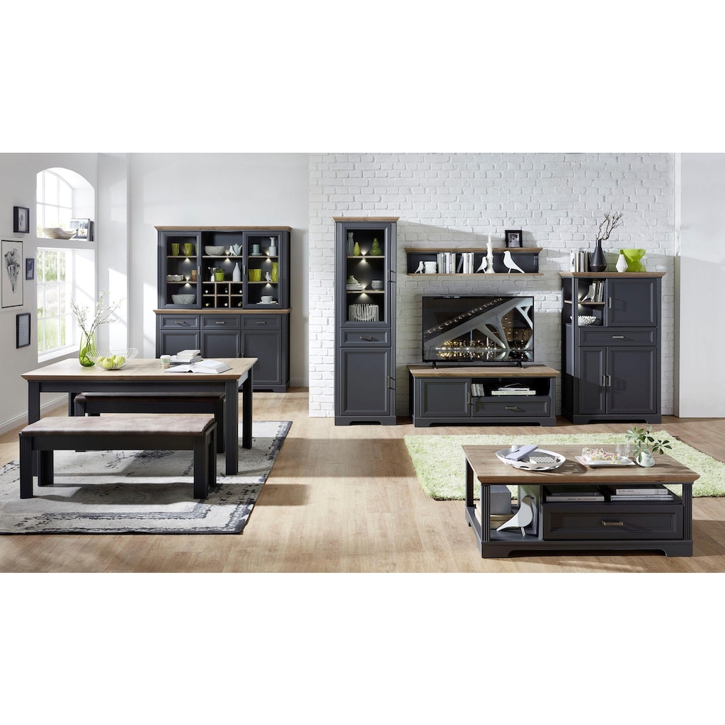 Innostyle Vitrine »Jasmin«, (1 Sideboard und 1 Aufsatzvitrine)