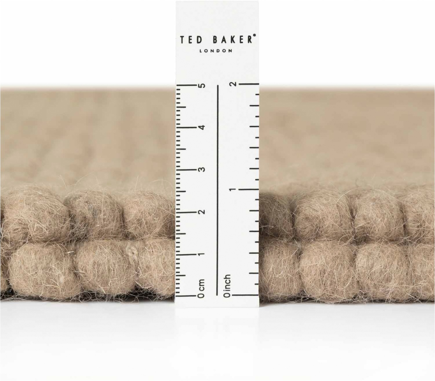 Ted Baker Wollteppich »Diana« rund 16 mm Höhe Wolle, Natur, Handgemacht, Wohnzimmer, Esszimmer, Schlafzimmer, Skandi