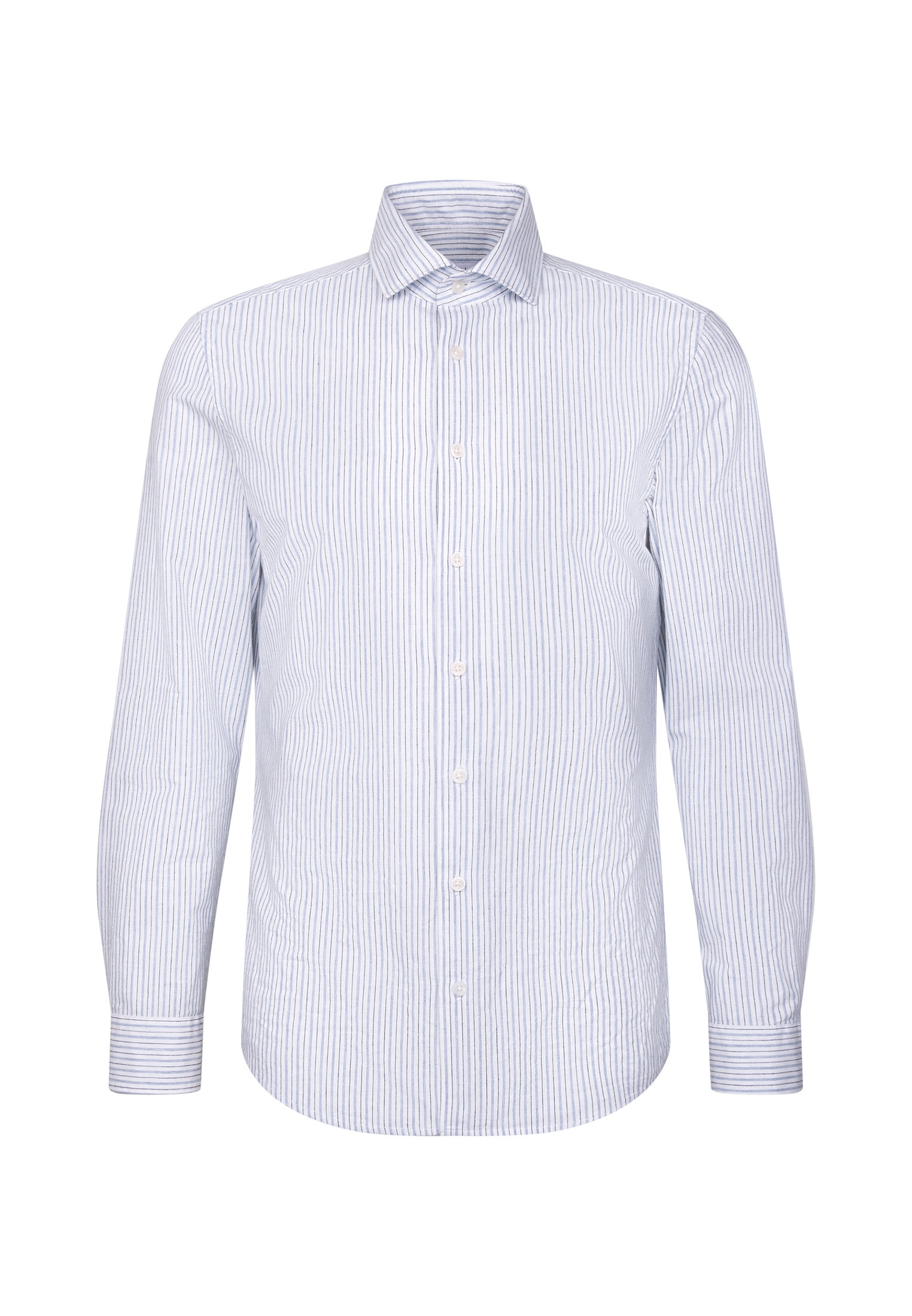 seidensticker Leinenhemd Slim 1/1 Kentkragen Gestreift