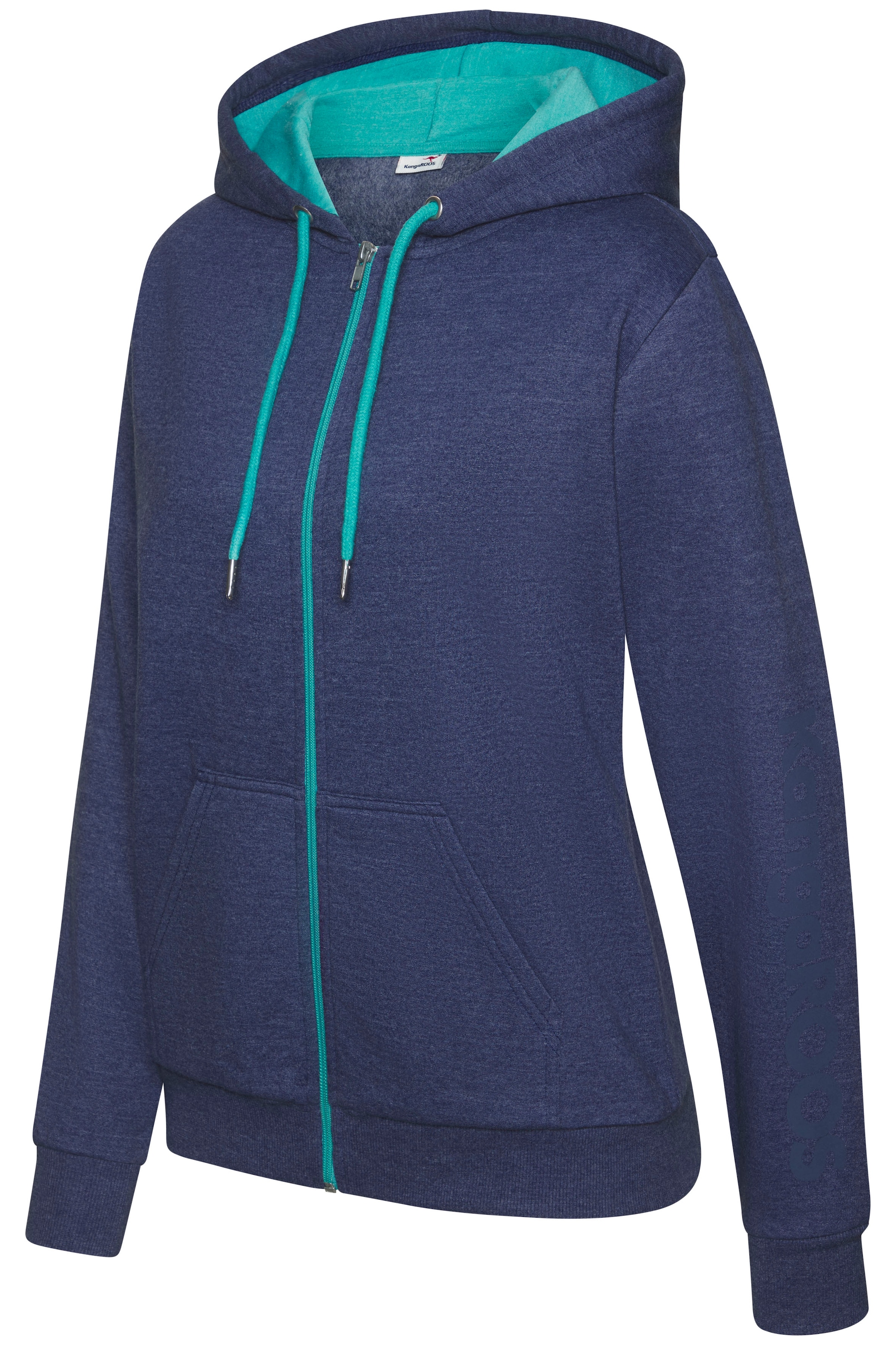 KangaROOS Sweatjacke, mit kontrastfarbenen Details, Loungewear