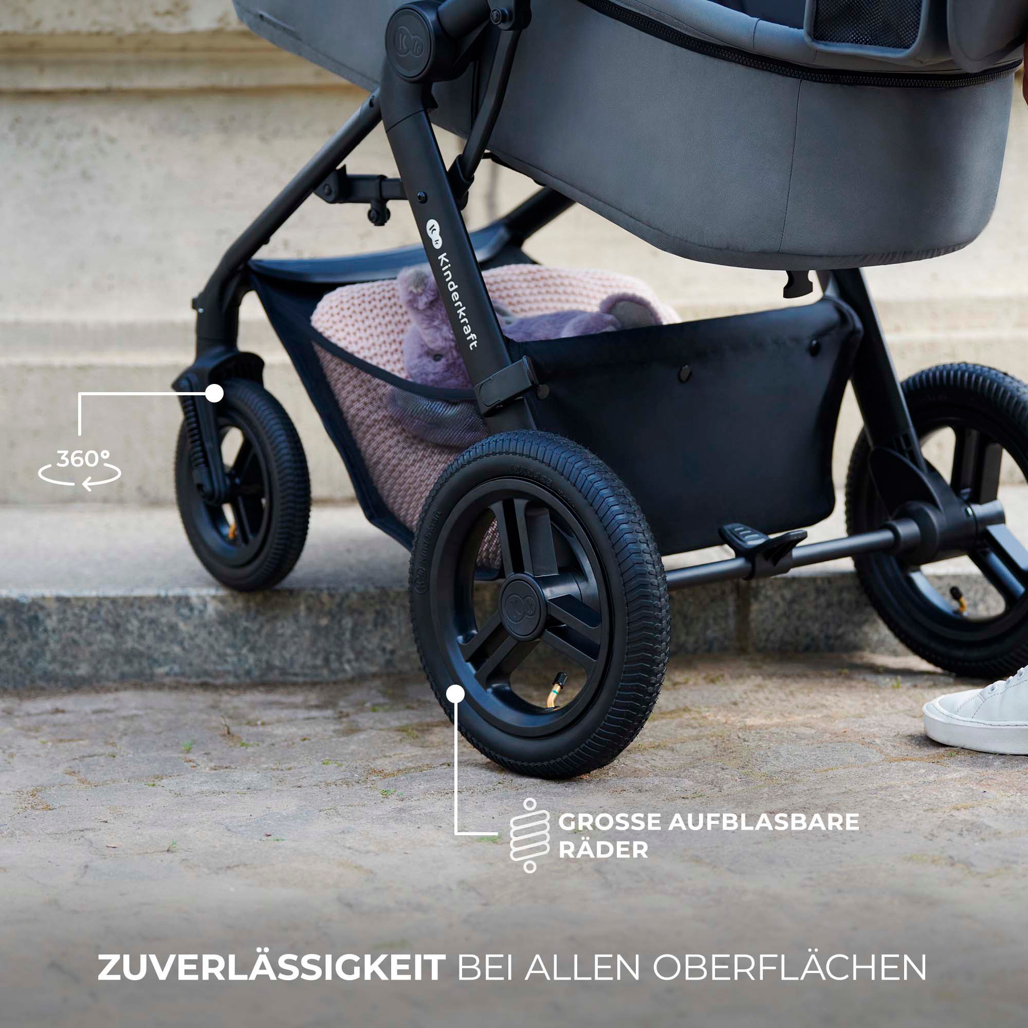 Kinderkraft Kombi-Kinderwagen »MOOV 2 4in1 AIR«, 27 kg, mit Luftreifen
