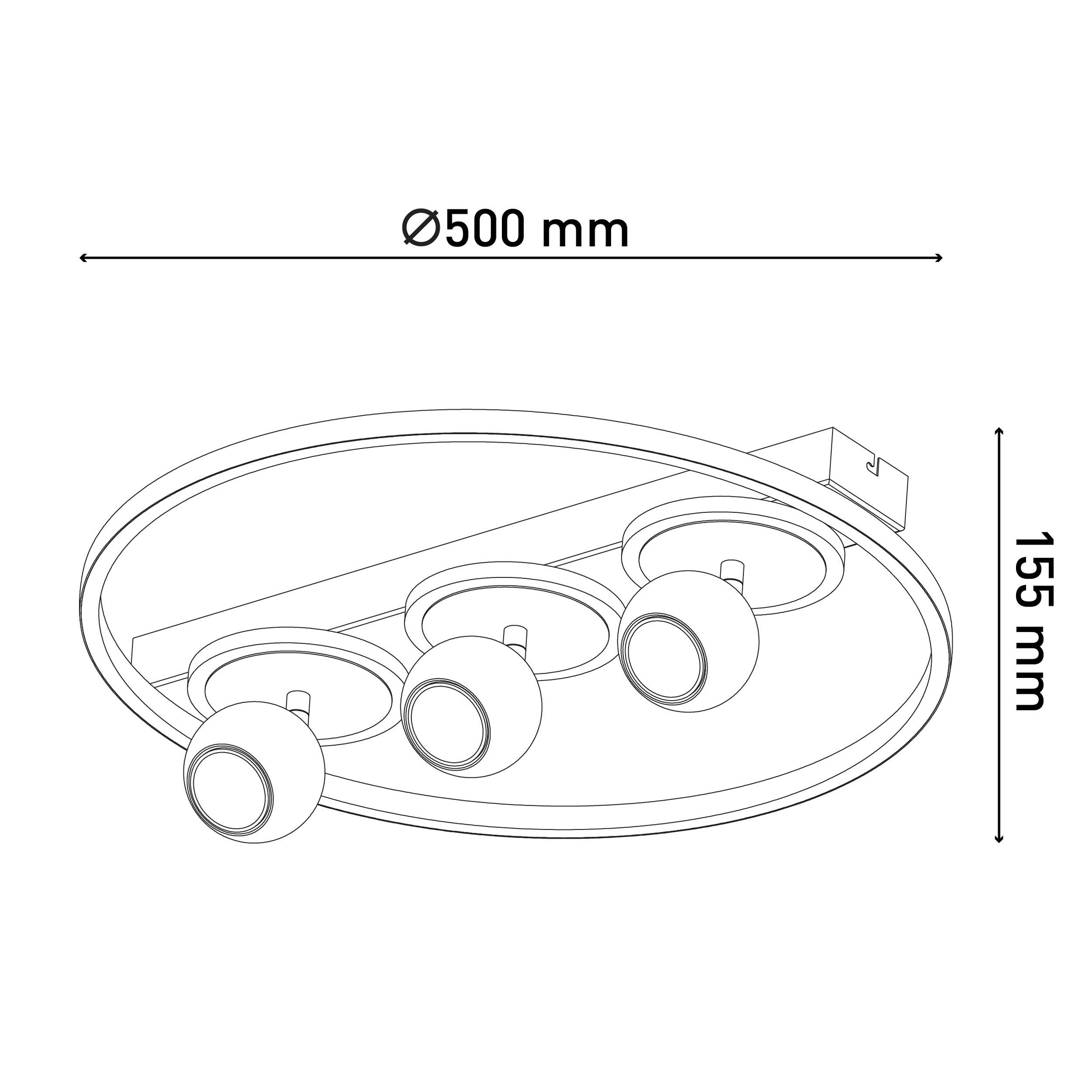 näve Deckenleuchte »3er-Spot LED "Ronda"« GU10 1 Stk. Warmweiß modernes design. Helles Licht.