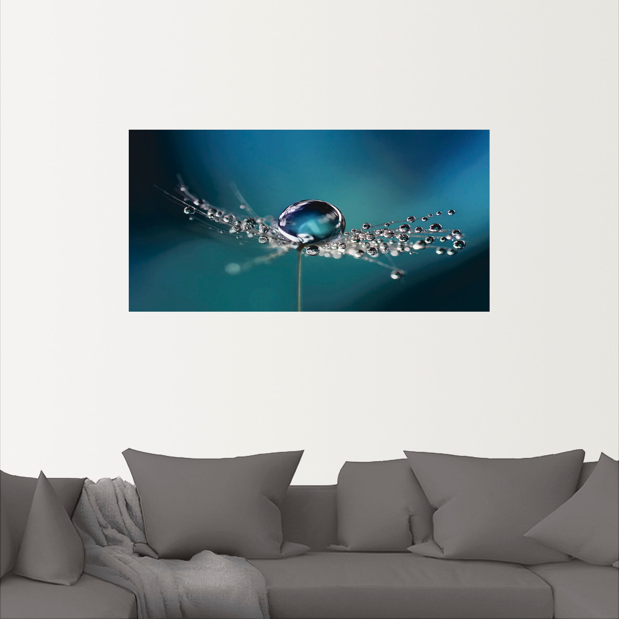 Artland Wandbild »Pusteblume Tautropfen blau«, Blumenbilder, (1 St.), als  Alubild, Leinwandbild, Wandaufkleber oder Poster in versch. Größen  bestellen online bei OTTO