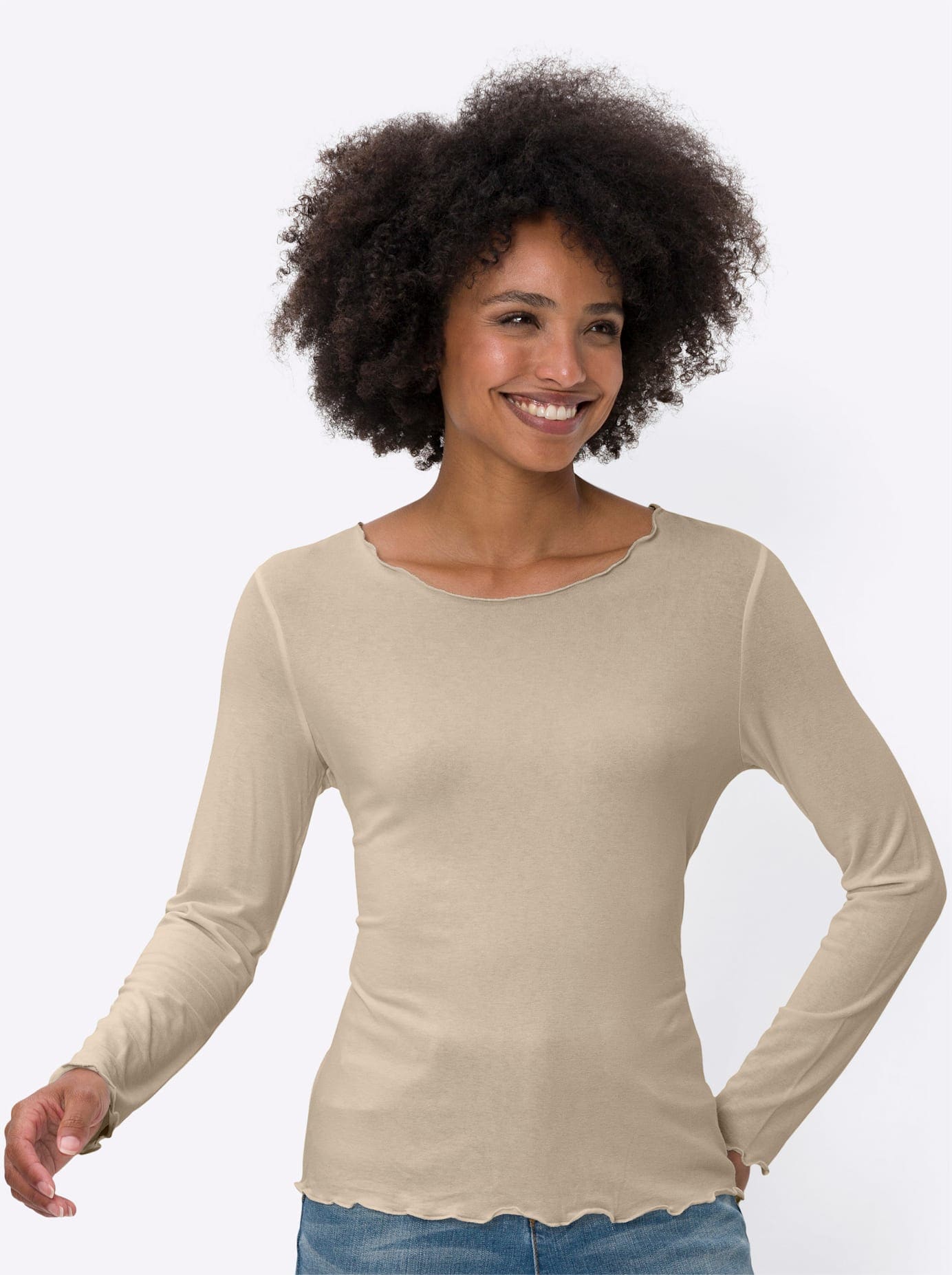 heine Langarmshirt »Doppelpack Shirts«, (2 tlg.)