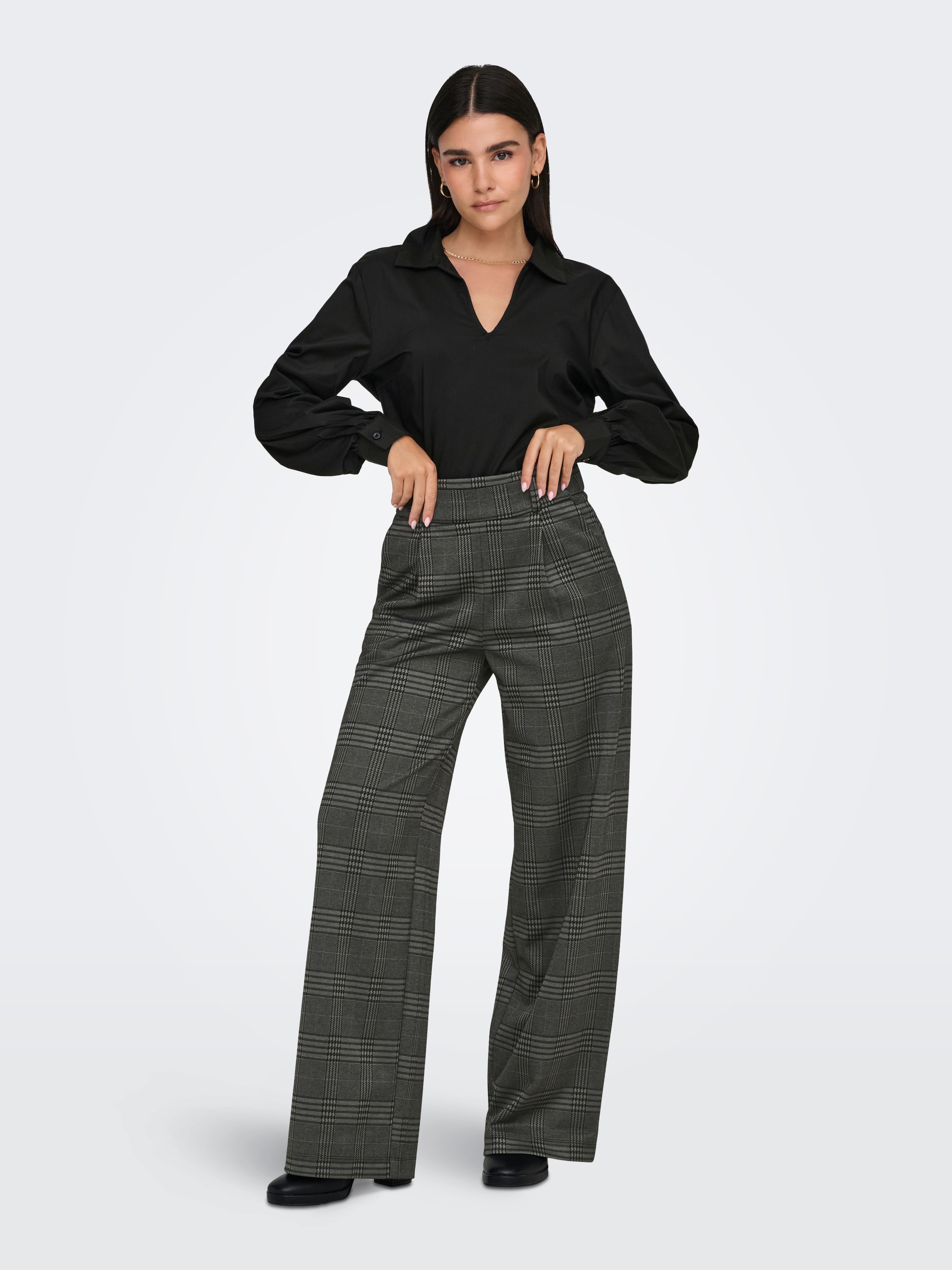 JDY Anzughose »JDYGEGGO MIA LONG CHECK PANT JRS NOOS«