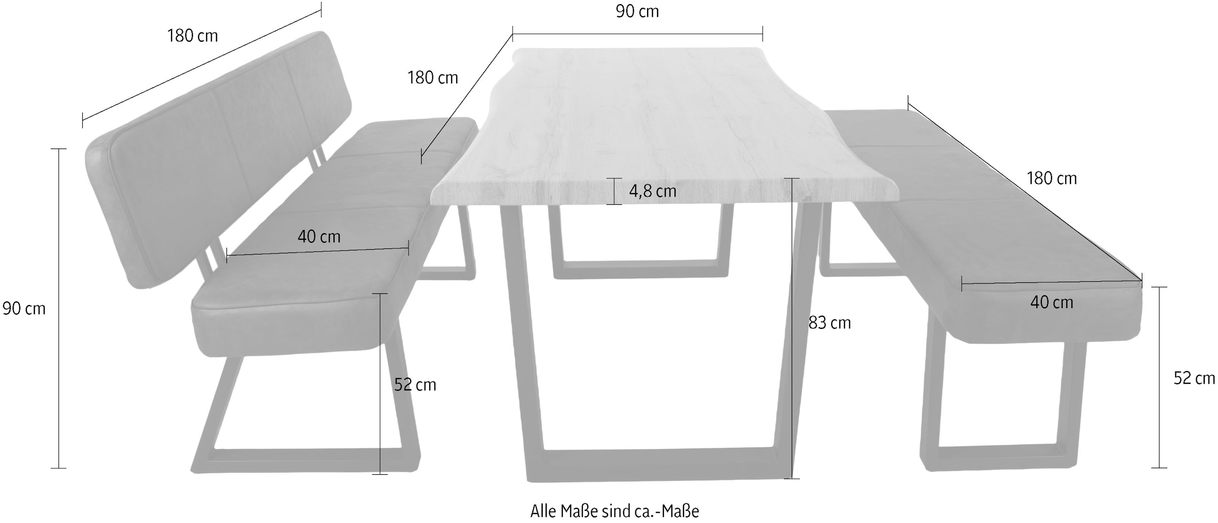Duo Collection Essgruppe »Set Thea & Tara« 3 tlg. tlg. Taschenfederkern