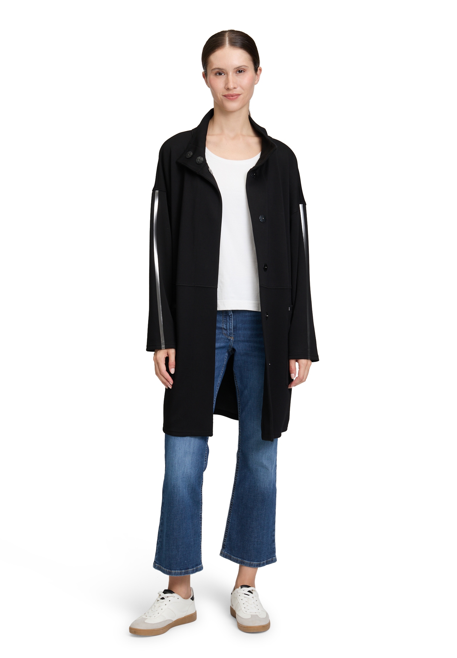 Betty Barclay Sweatblazer »Sweatmantel mit Stehkragen«