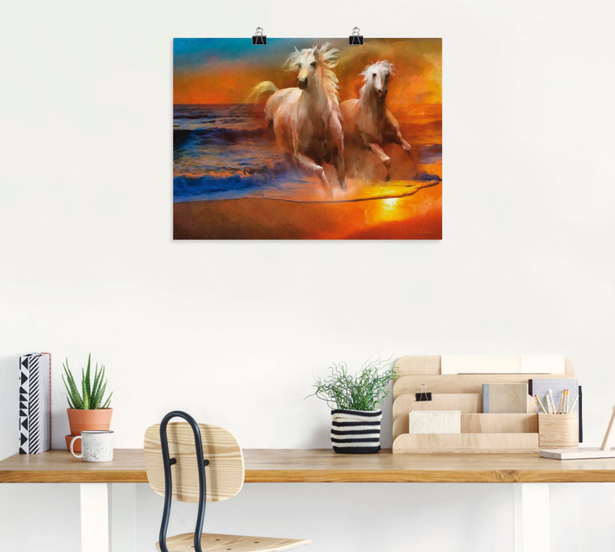 Artland Wandbild »Rennende Pferde«, Pferdebilder, (1 St.), als Alubild, Leinwandbild, Wandaufkleber oder Poster in versch. Größen