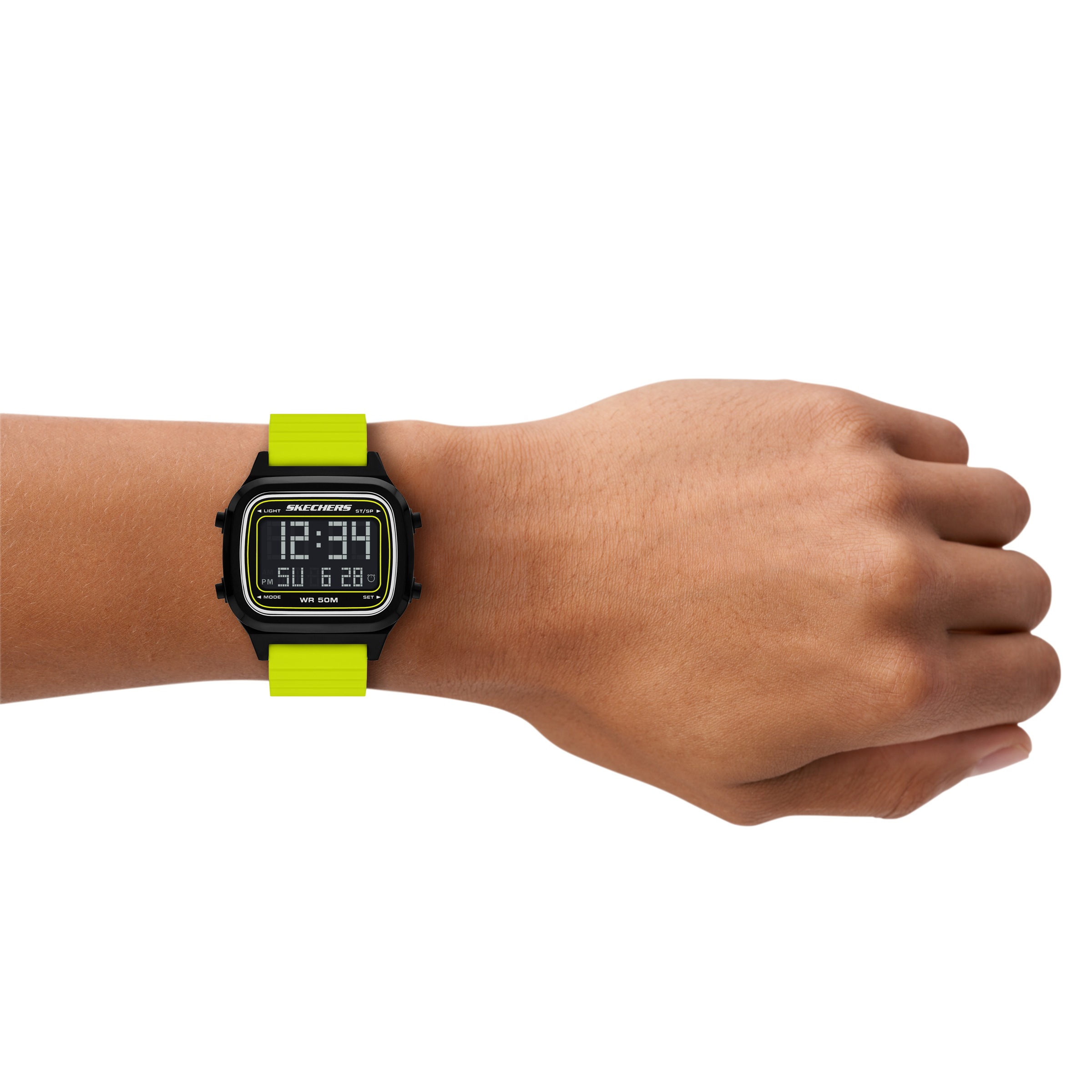 Skechers Chronograph »FISKE« Quarzuhr, Armbanduhr, Herrenuhr, Silikonarmband, digital, Tag