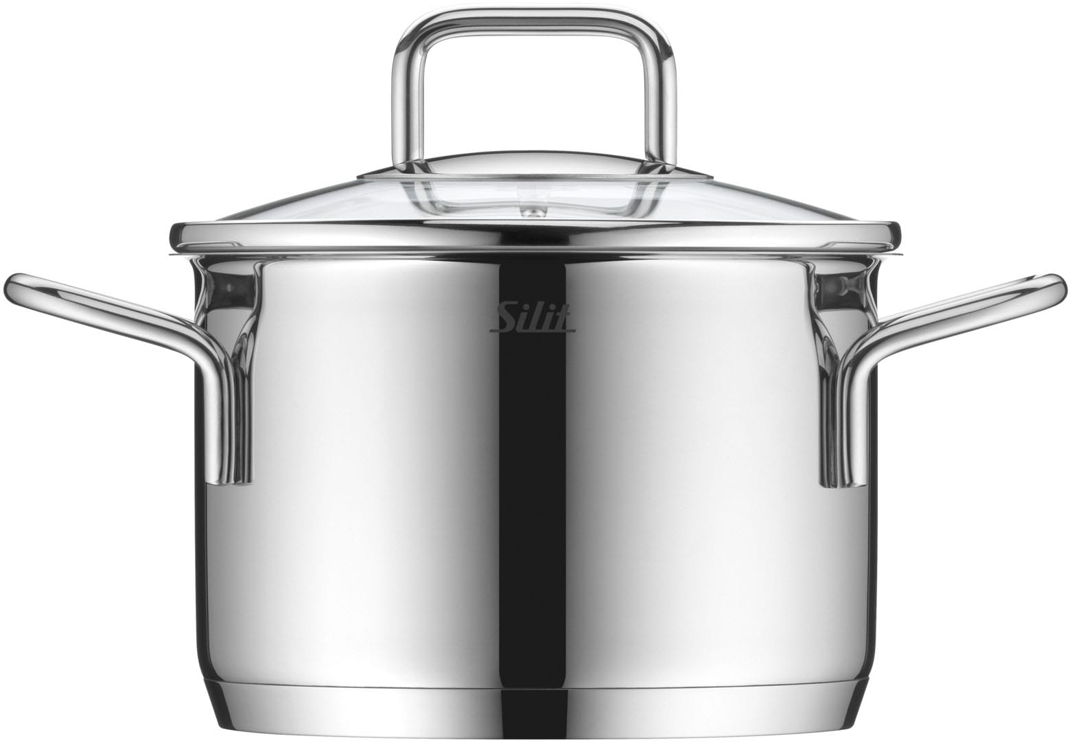 Silit Kochtopf »Extra Cook, mit Glasdeckel«, Edelstahl 18/10, (2 tlg.), SiliTherm Universalboden, induktionsgeeignet, spülmaschinengeeignet