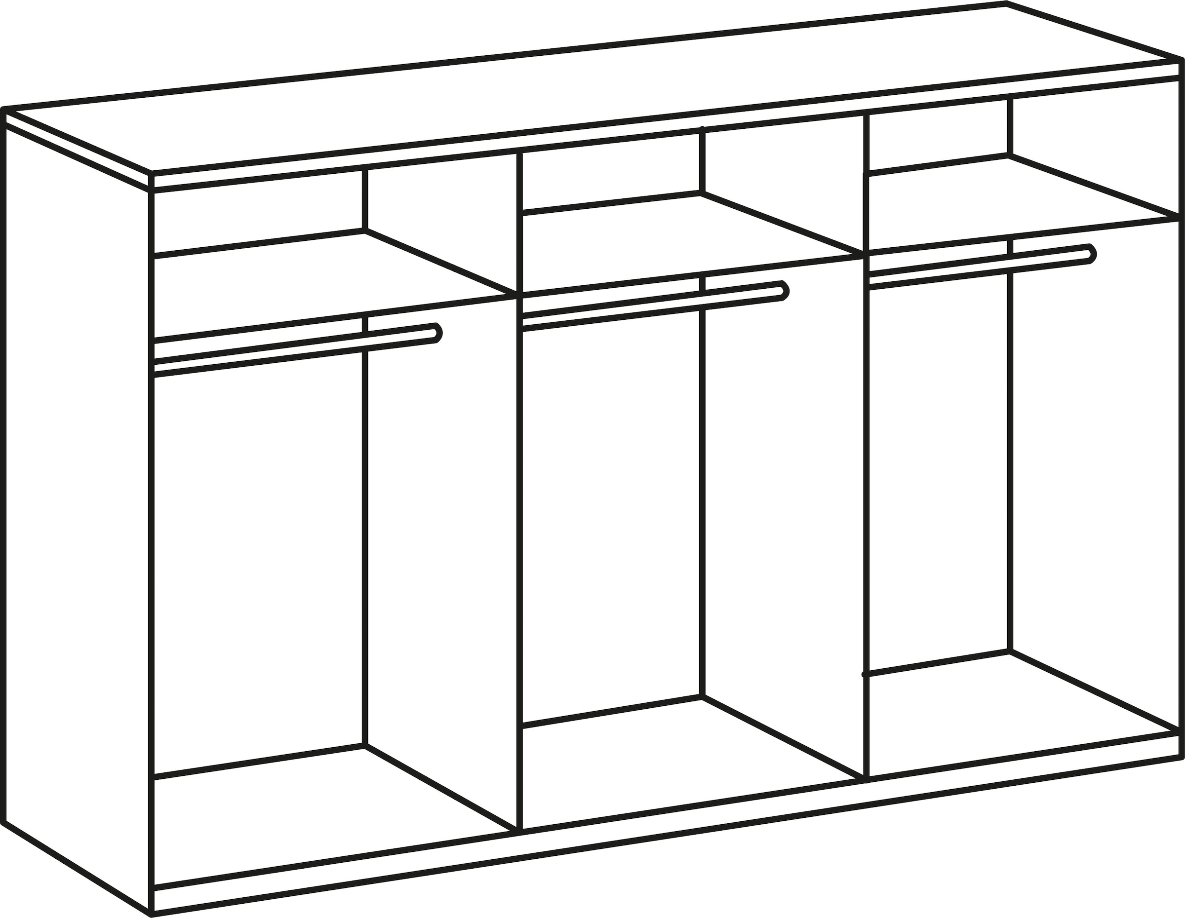 Wimex Kleiderschrank »Level by fresh to go«, Türen vollflächig mit farbigem Glas