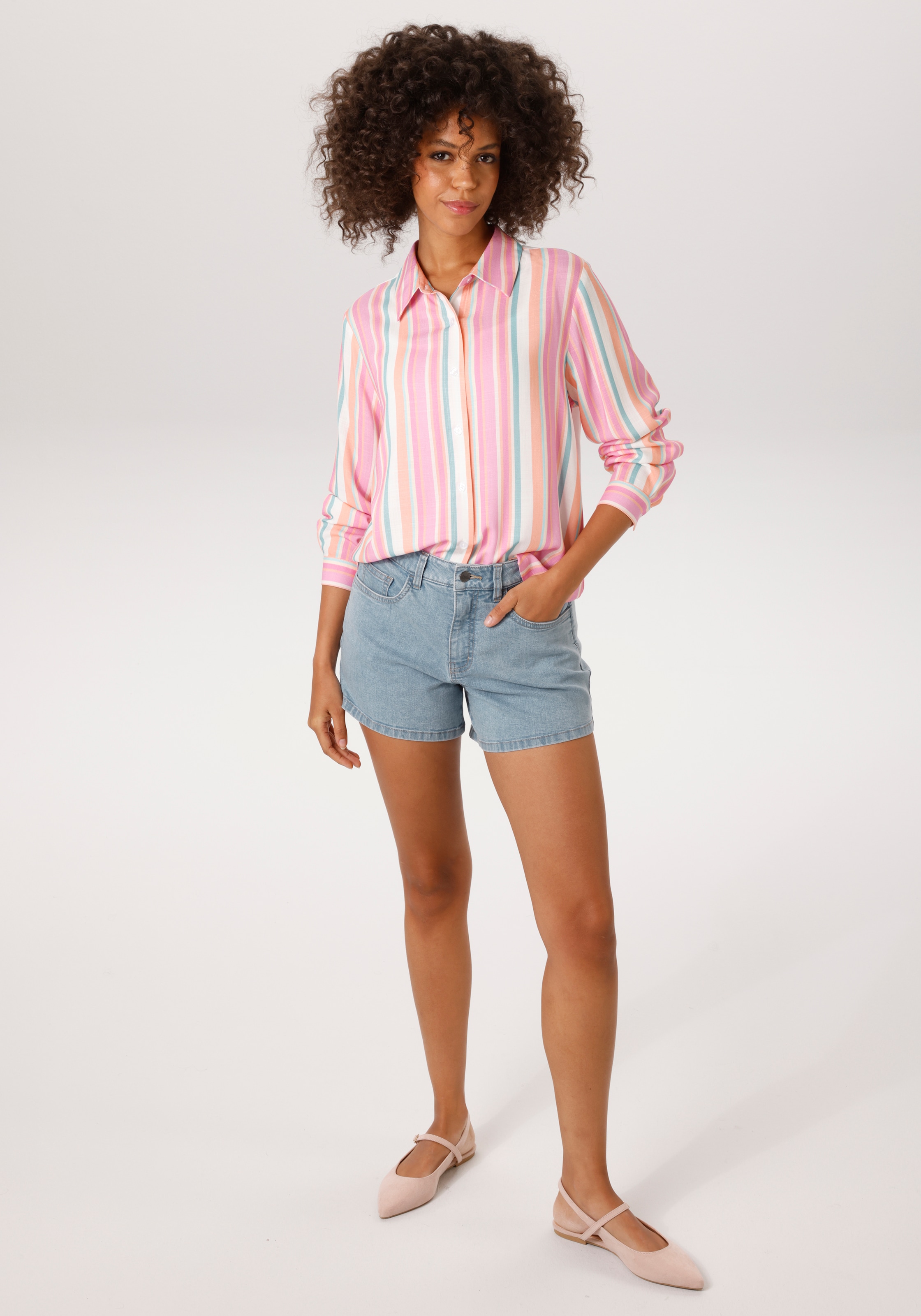 Aniston CASUAL Shorts  in trendiger Used-Waschung - NEUE KOLLEKTION
