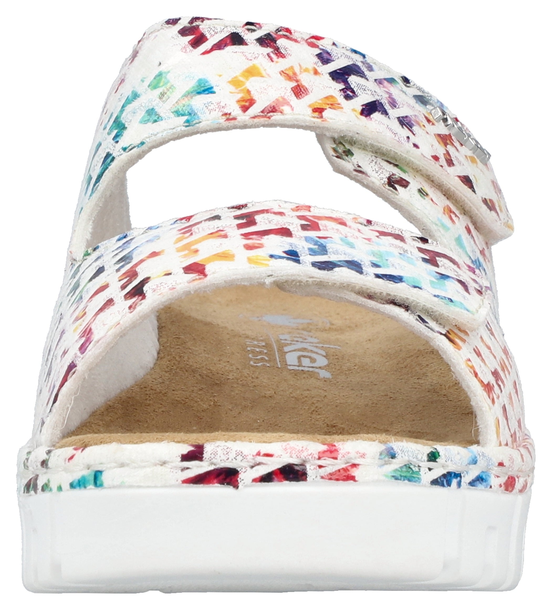 Rieker Pantolette, Sommerschuh, Schlappen, Hausschuh mit modischer Plateausohle