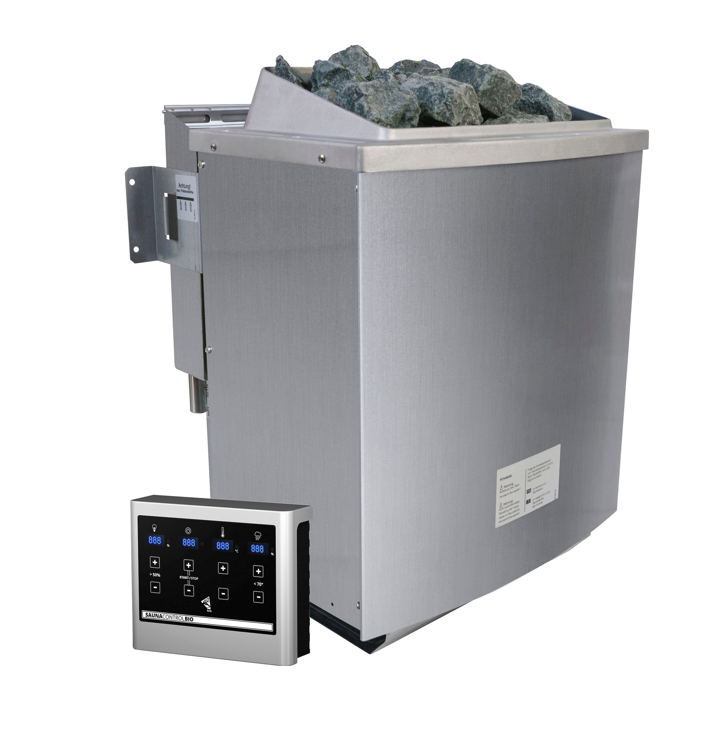 Karibu Sauna »Bedine« Set,  Ofen 9 kW Bio externe Strg easy
