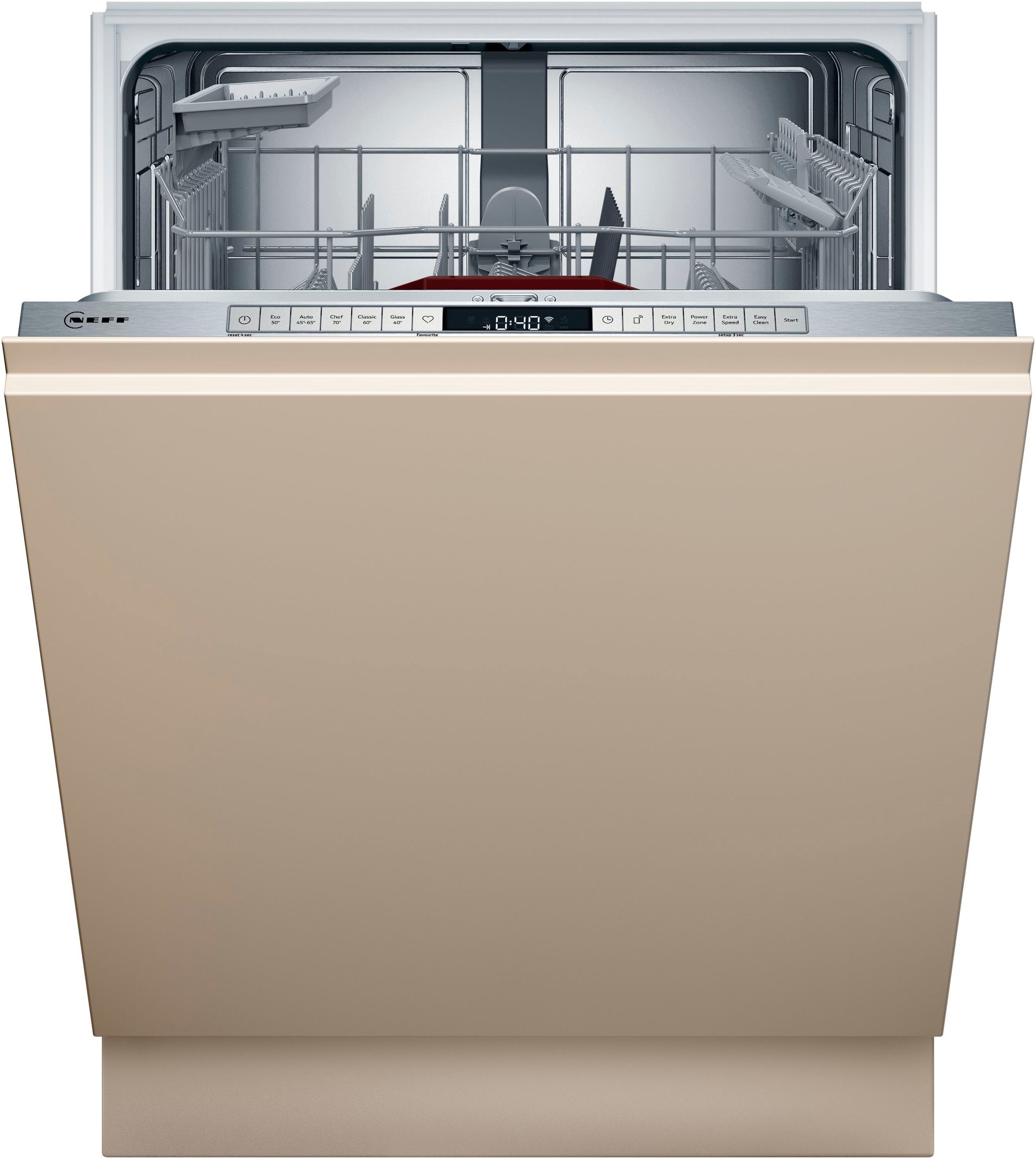 NEFF vollintegrierbarer Geschirrspüler N 50 »S255EAX08E«, 13 Maßgedecke, Info Light: projizierter Punkt während des Betriebs