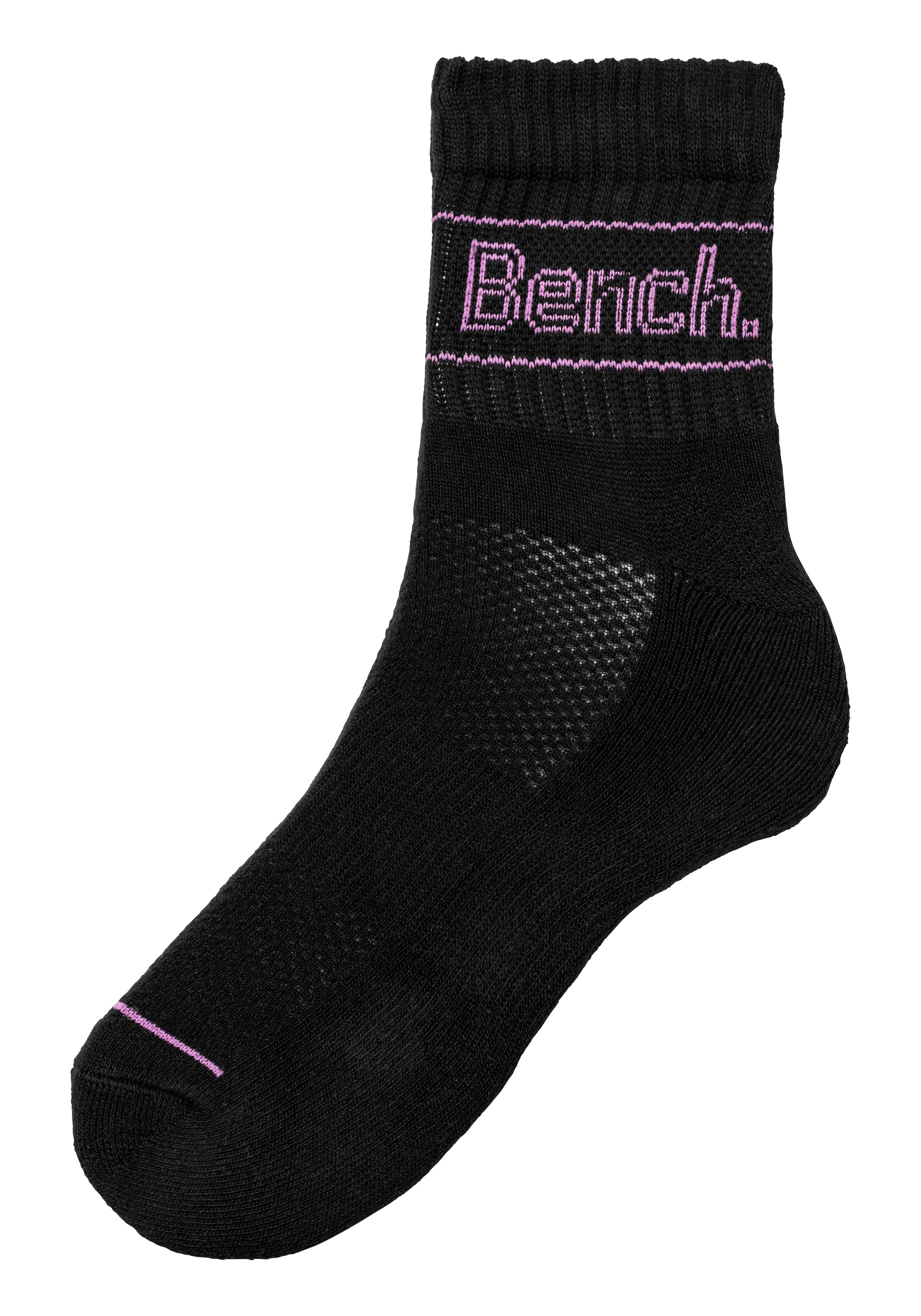 Bench. Tennissocken, (Packung, 5 Paar), mit atmungsaktiver Pikee Lüftungsstruktur