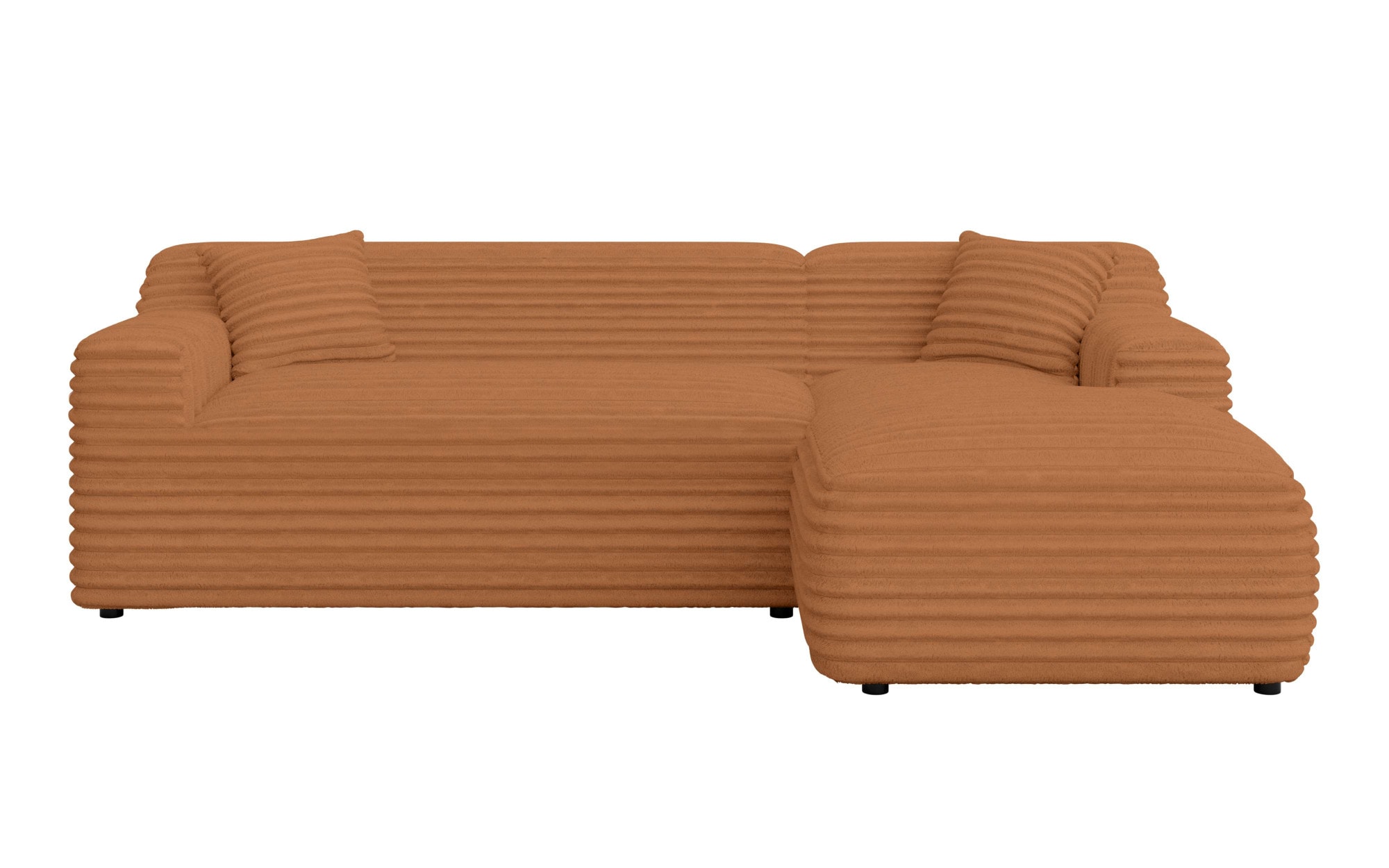 Home affaire Ecksofa »LILLIANA Designsofa, L-Form mit Recamiere rechts/links bestellbar«, L-Form mit Wellenunterfederung, Maße B/T/H: 256/160/76 cm