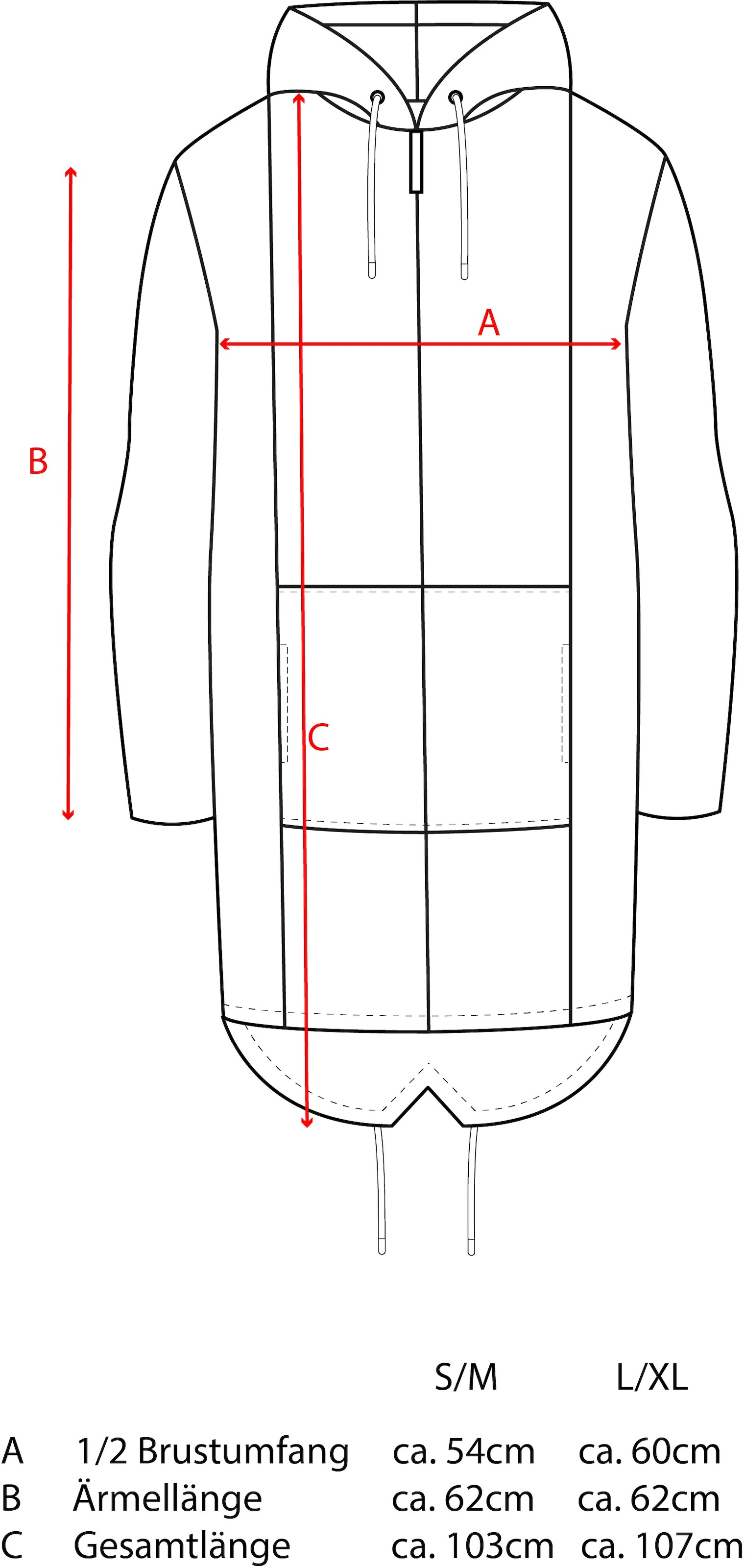 Zwillingsherz Jerseymantel »"Leo allover Neon Kante"« mit Kapuze und Taschen, Neondetails