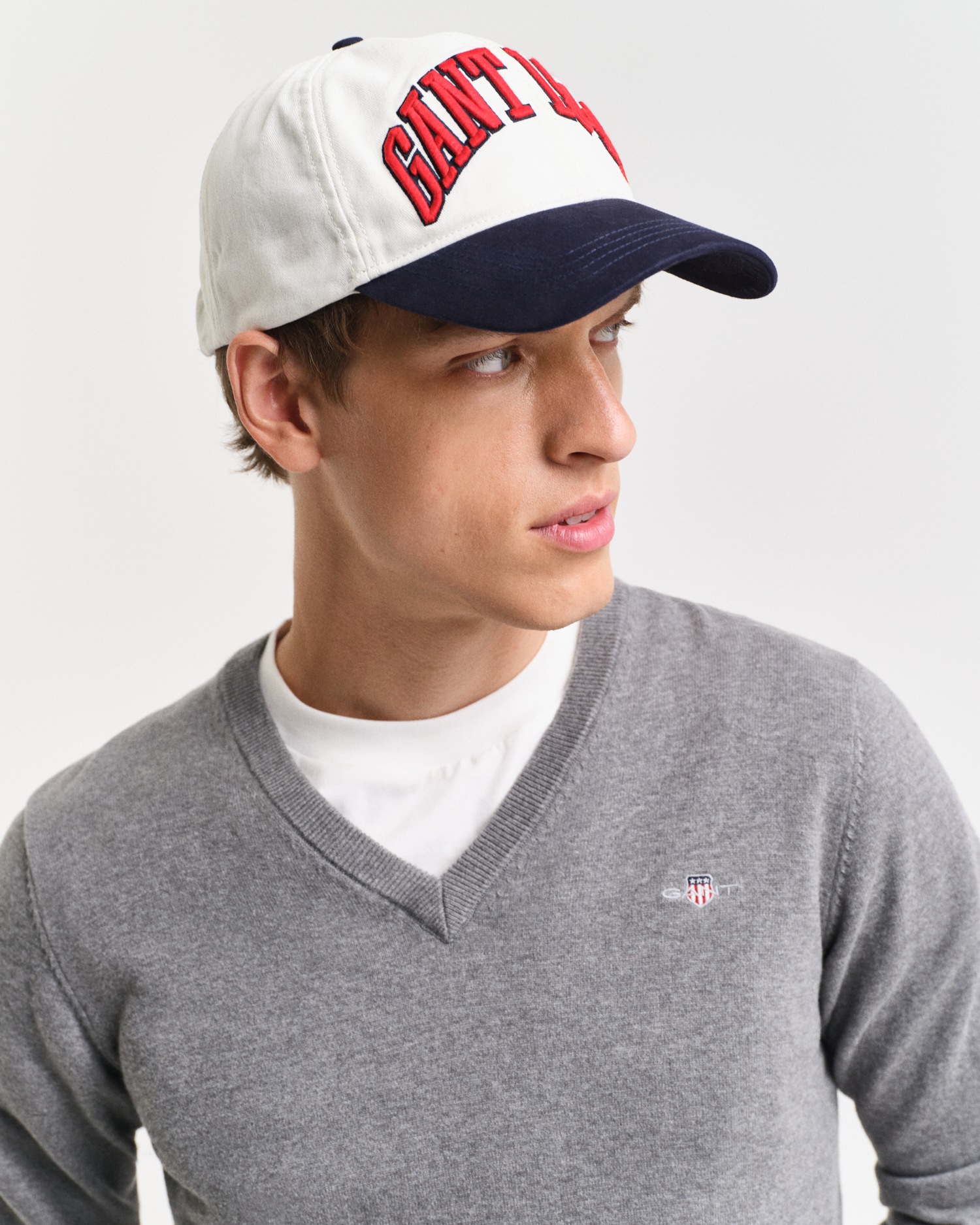 Gant V-Ausschnitt-Pullover »Classic Cotton V-Neck«, Premium Strickjersey aus weicher 100% Baumwolle, Übergangspullover