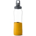Emsa Trinkflasche »Drink2Go«, Fassungsvermögen: 0,7 Liter, Glas, Schraubverschluss, 100% dicht, spülmaschinenfest, sicherer und unbedenklicher Trinkgenuss, 2-Wege-Öffnung, Griff mit Soft-Touch, rein und geschmacksneutral