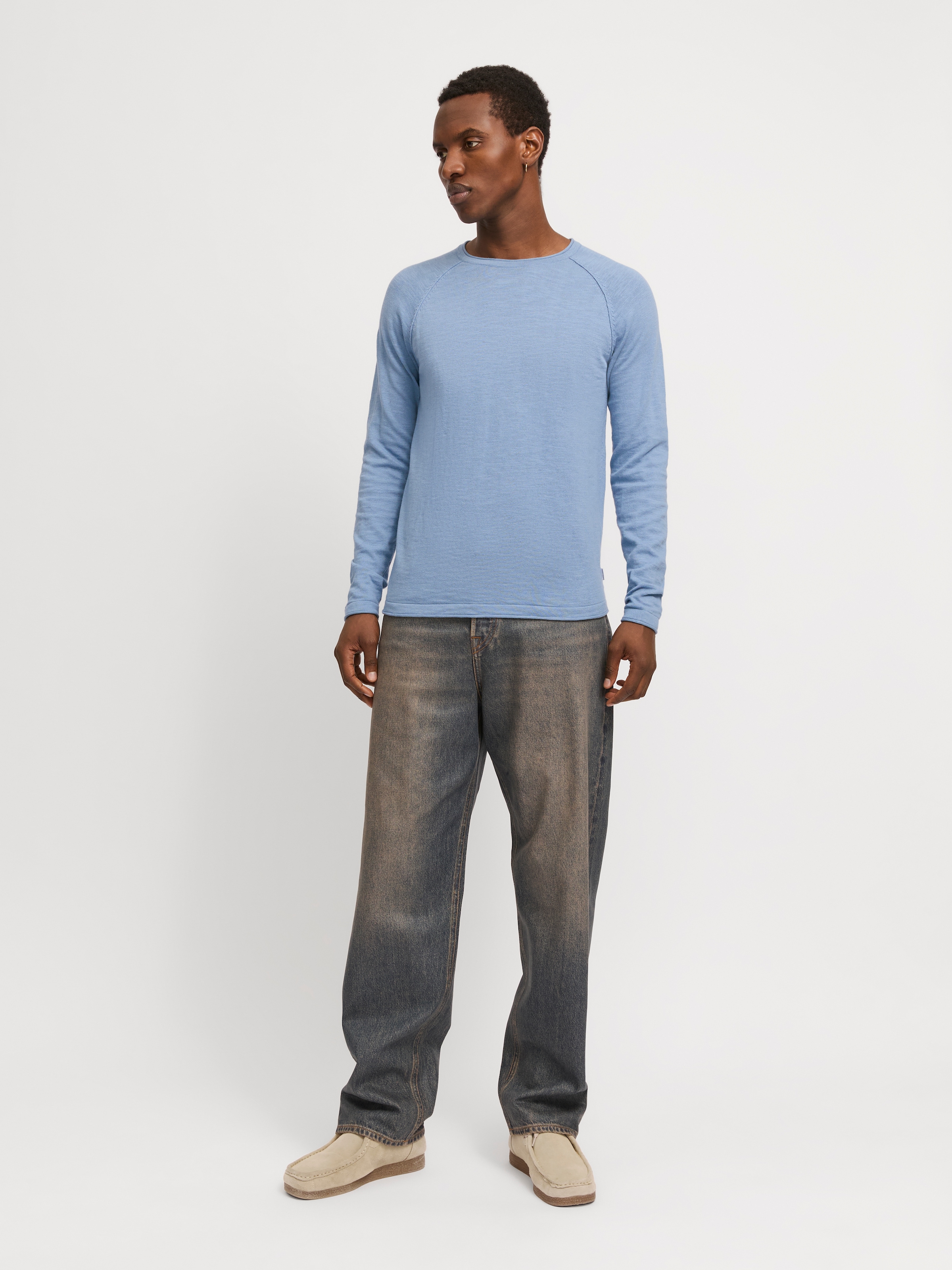Jack & Jones Rundhalspullover »JJEBREEZE KNIT CREW NECK SN«, mit Rundhalsausschnitt