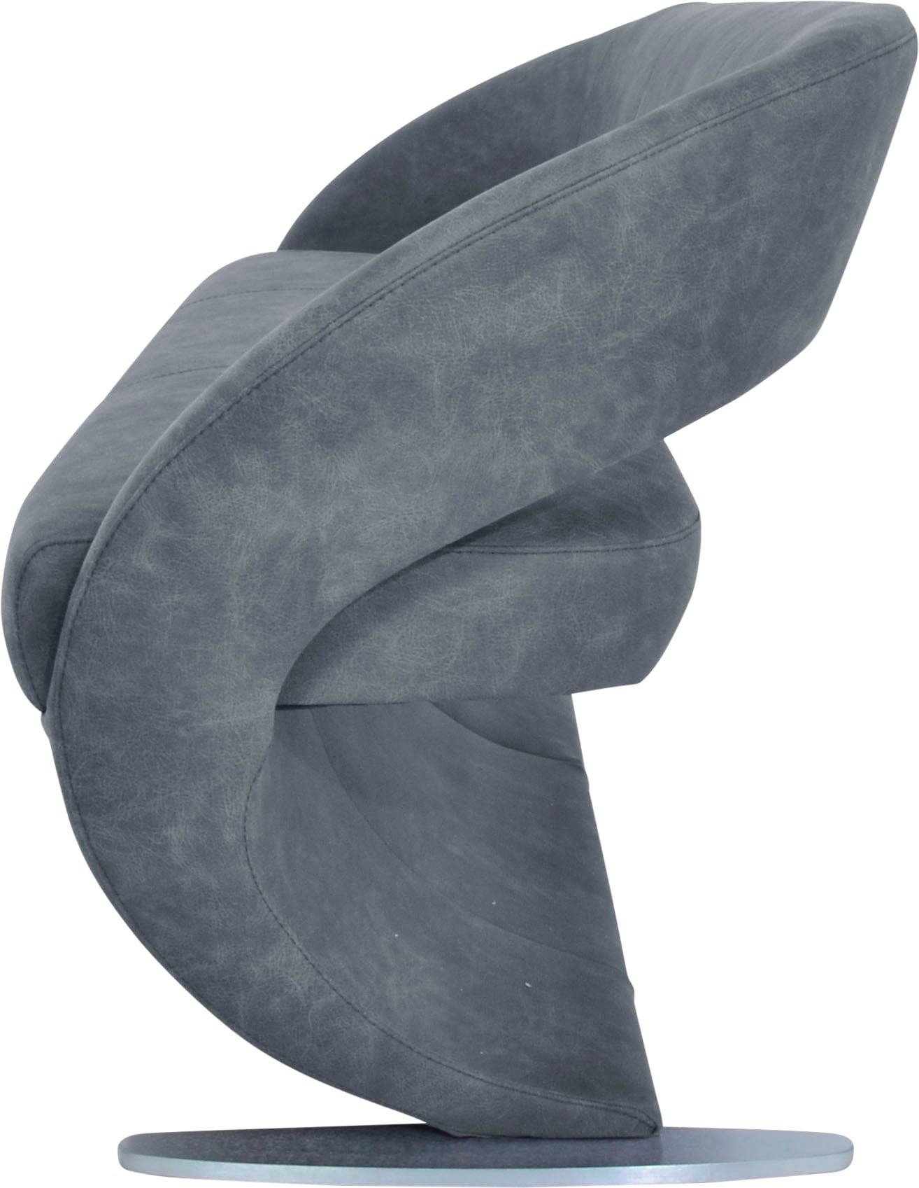 K+W Komfort & Wohnen Polsterbank »Wave« in geschwungener Optik mit Metallkufe