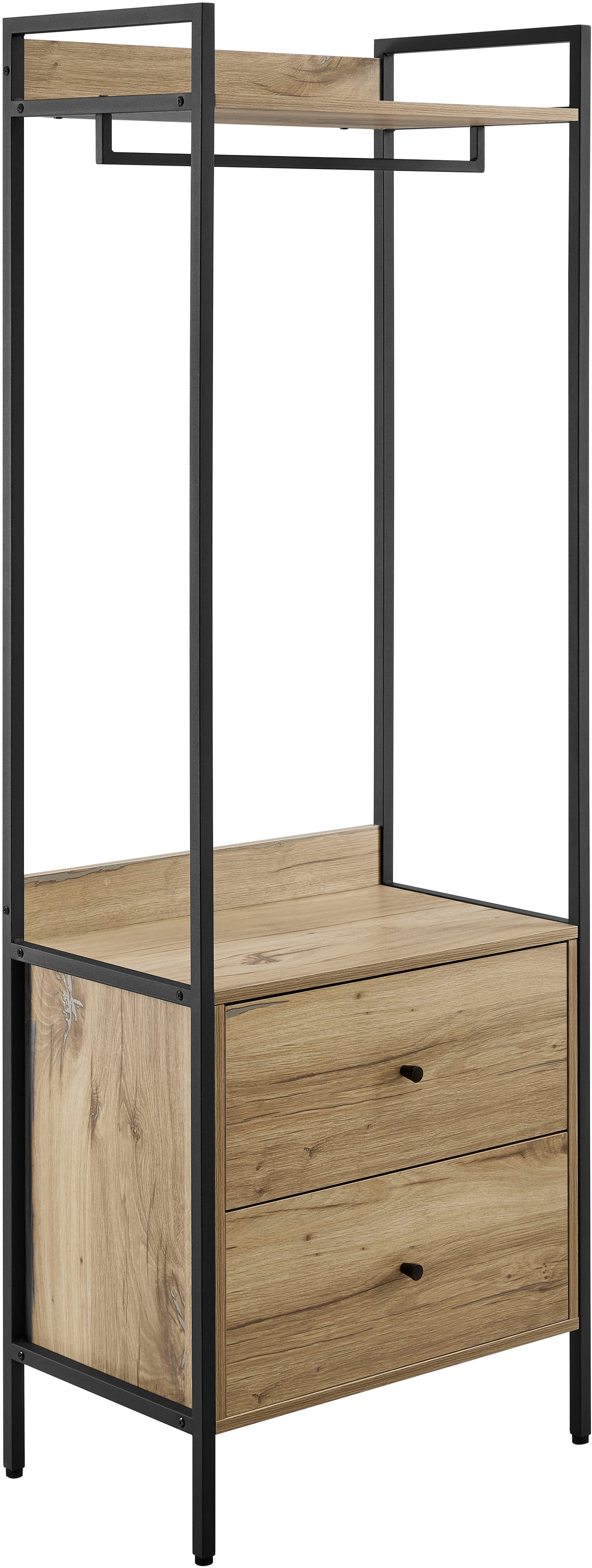 OTTO home Garderobenschrank »Tayler«, Melamin-Tischplatte, pulverbeschichtetem Metallgestell, Höhe 180 cm