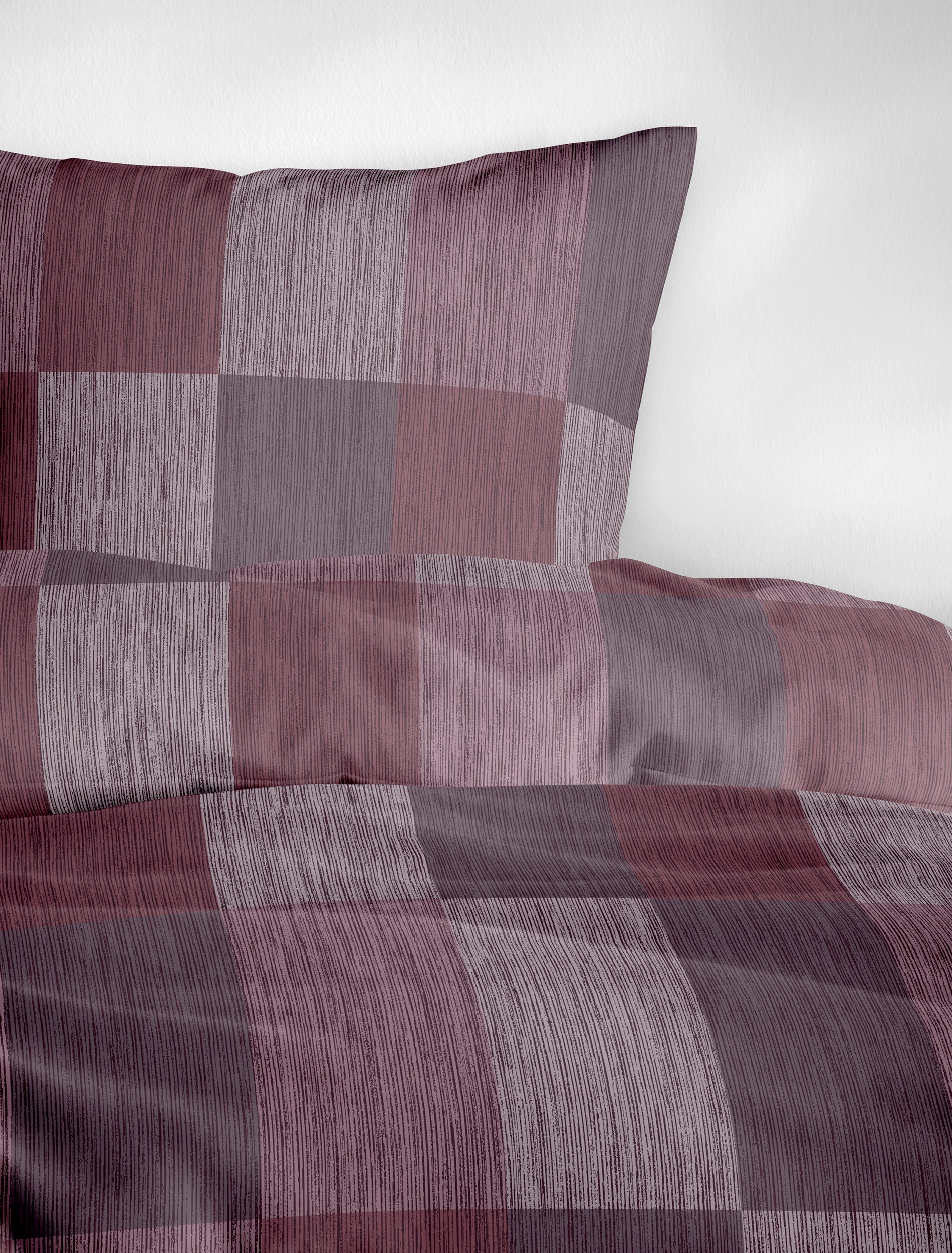 BIERBAUM Bettwäsche »Bettwäsche 4142« 2 Stk. Mako-Satin, 100  % Baumwolle, pflegeleicht, seidig glänzend