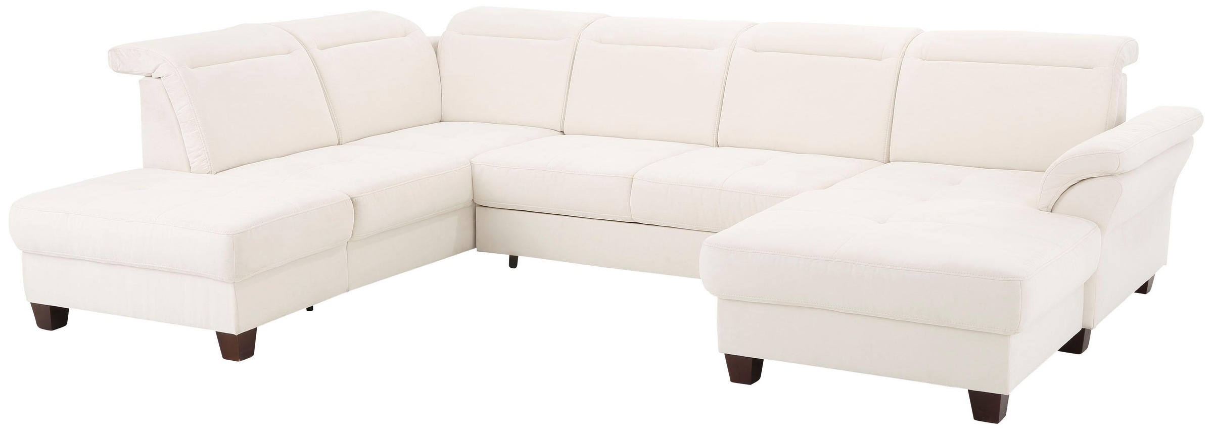 Home affaire Wohnlandschaft »Solvei U-Form« Sitztiefenverstellung und Federkern, wahlweise  Kopfteilverstellung