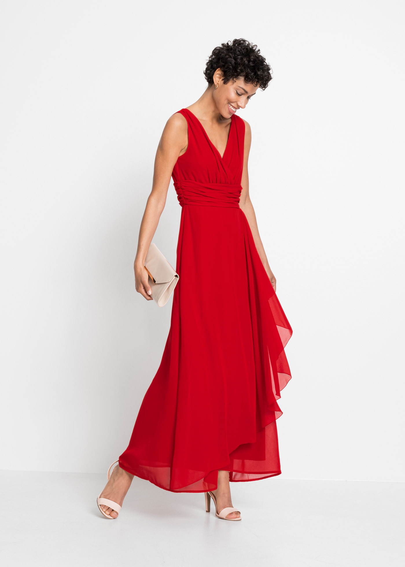 bonprix Chiffonkleid 1 tlg. tlg. für Abiball, Festtage und Hochzeiten, aus feinem Chiffon