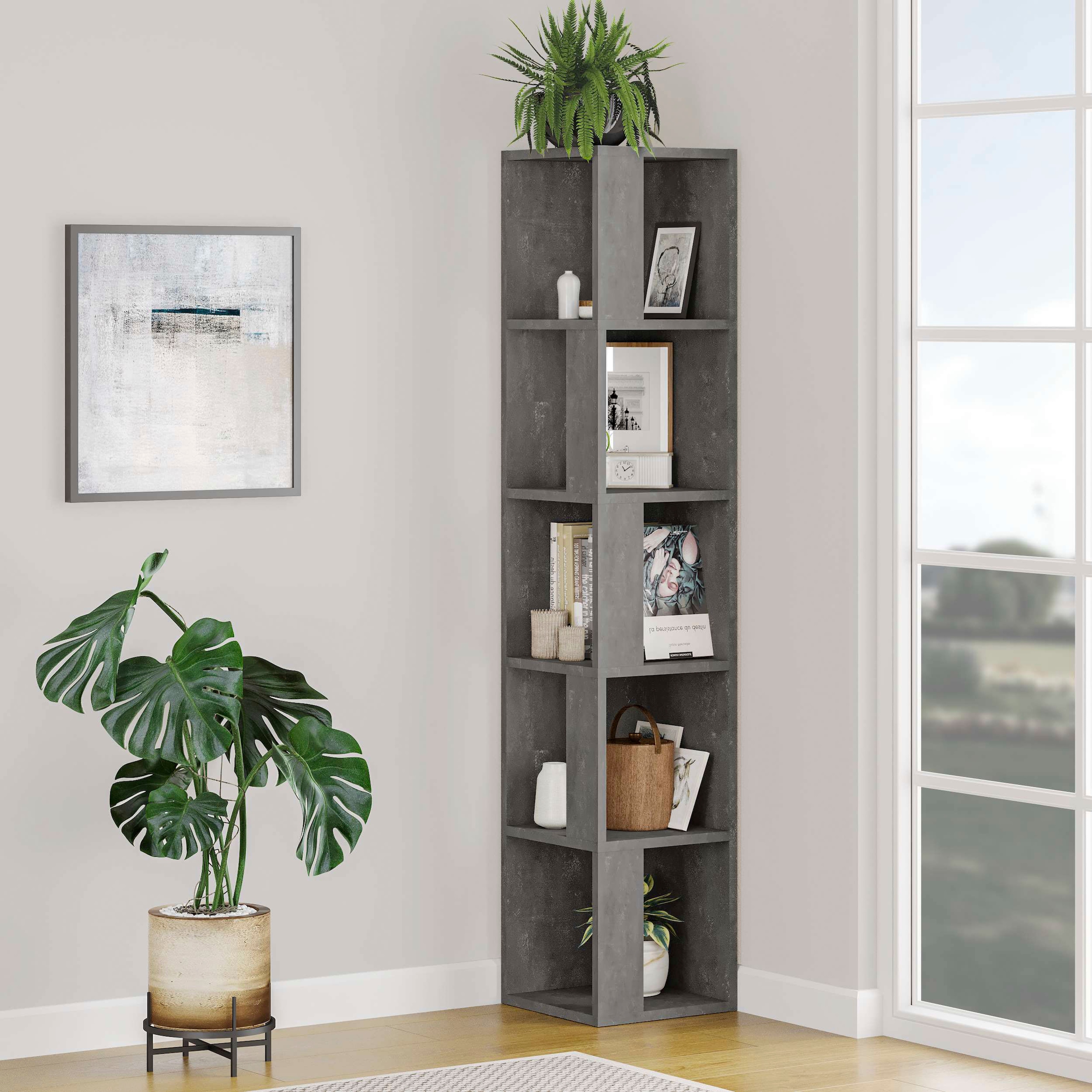 Decortie Bücherregal »Piano Bücherregal«, (Packung), Leichte Montage, Lagerung, Platzsparend
