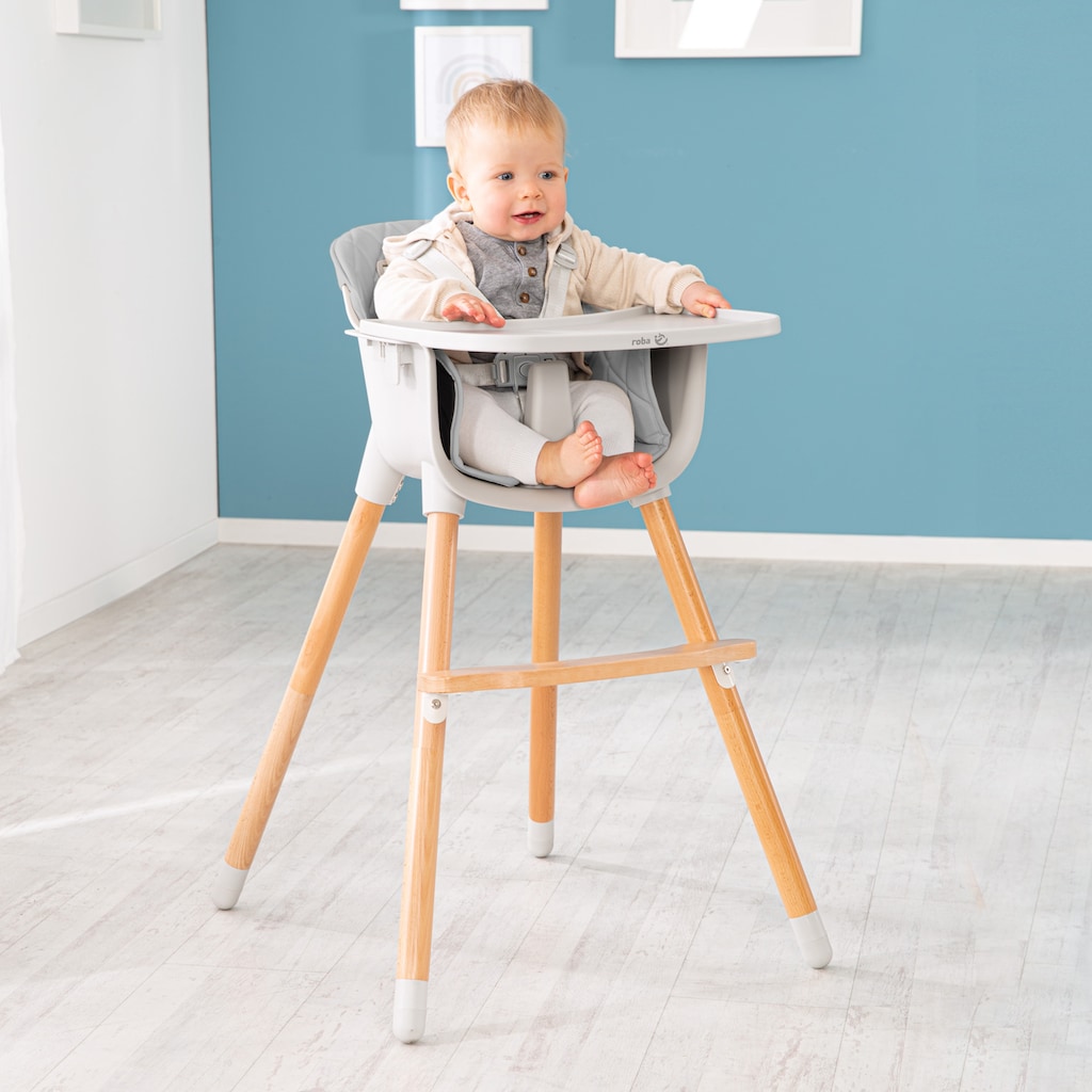 roba® Hochstuhl »Style Up Wood«, zum Kinderstuhl umbaubar