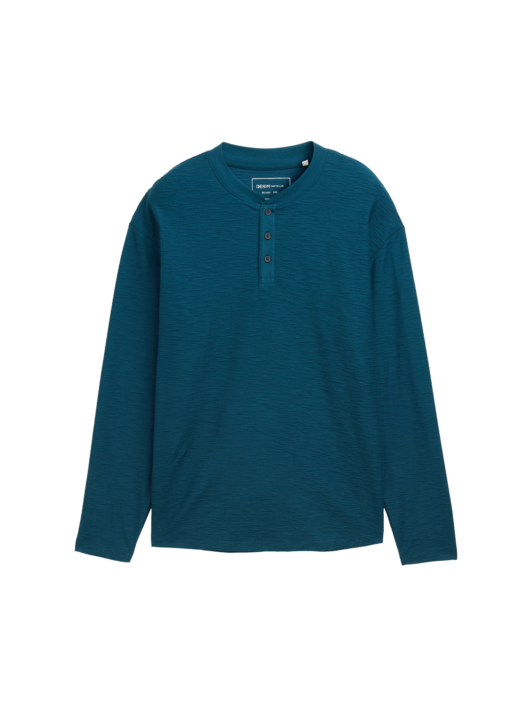 TOM TAILOR Denim Langarmshirt, mit Knopfleiste