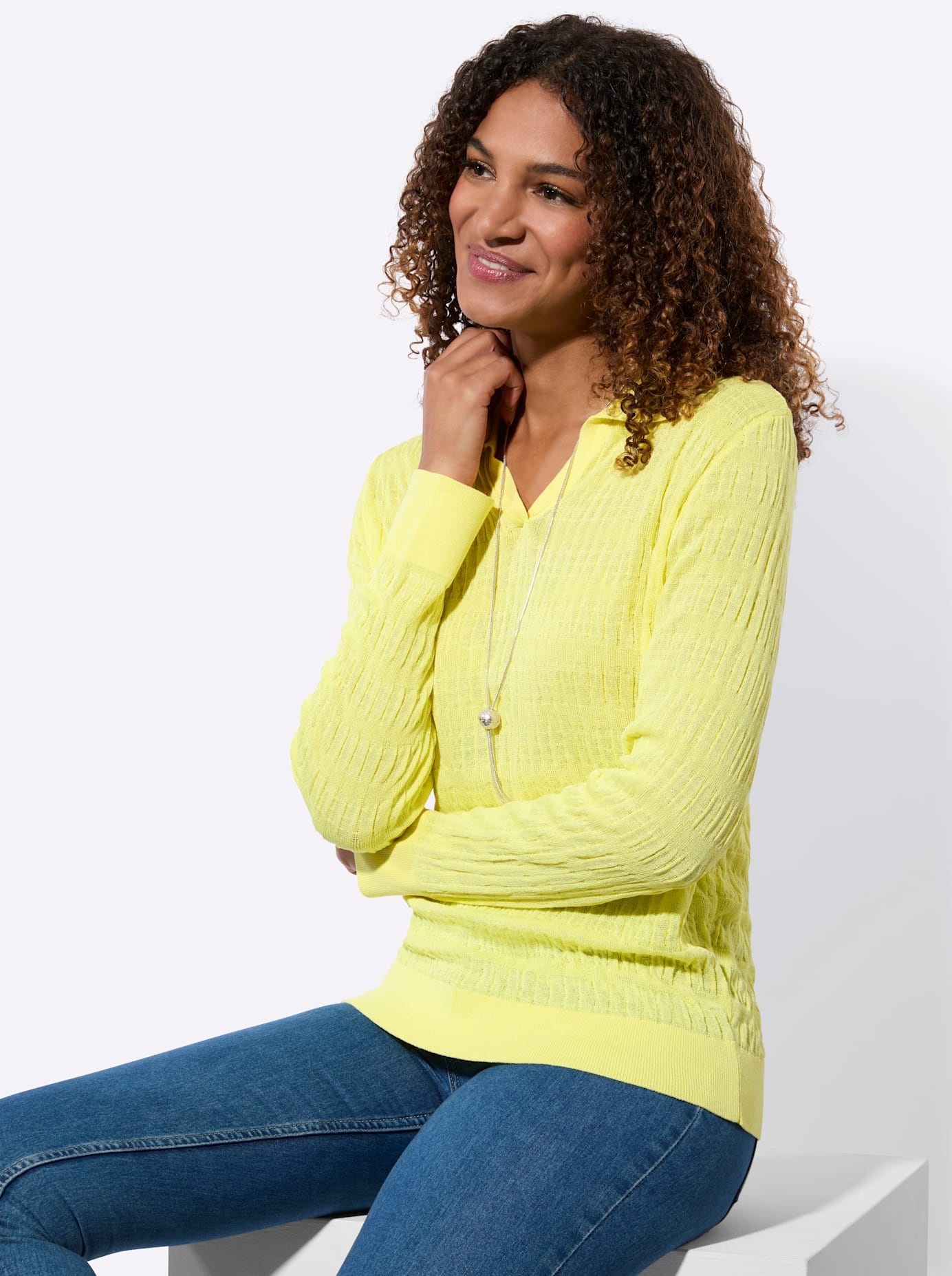 Inspirationen Polokragenpullover »Pullover«