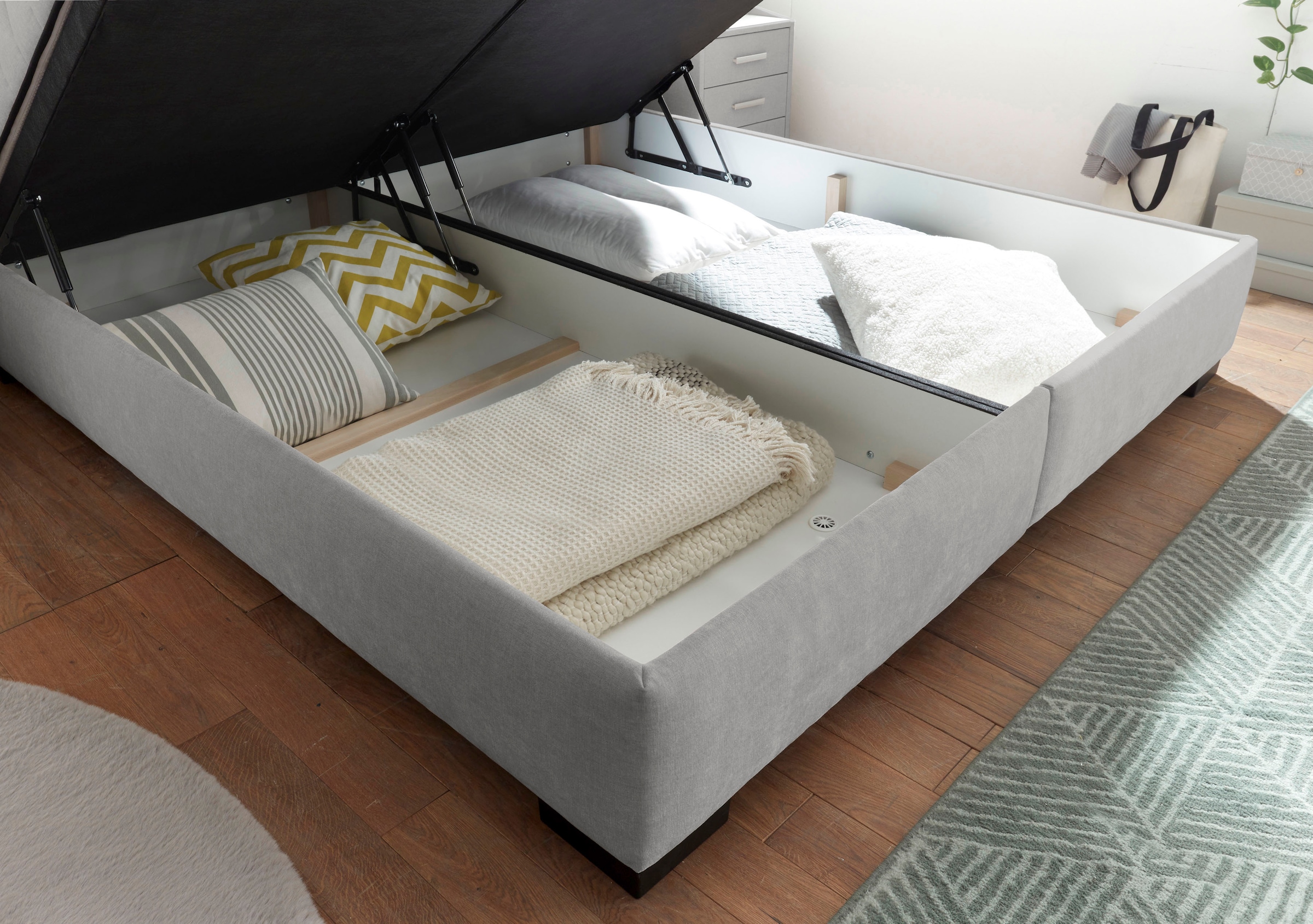 ED EXCITING DESIGN Boxbett »Nagol« mit Bettkasten, mit Wendematratze, erhältlich in verschiedenen Breiten