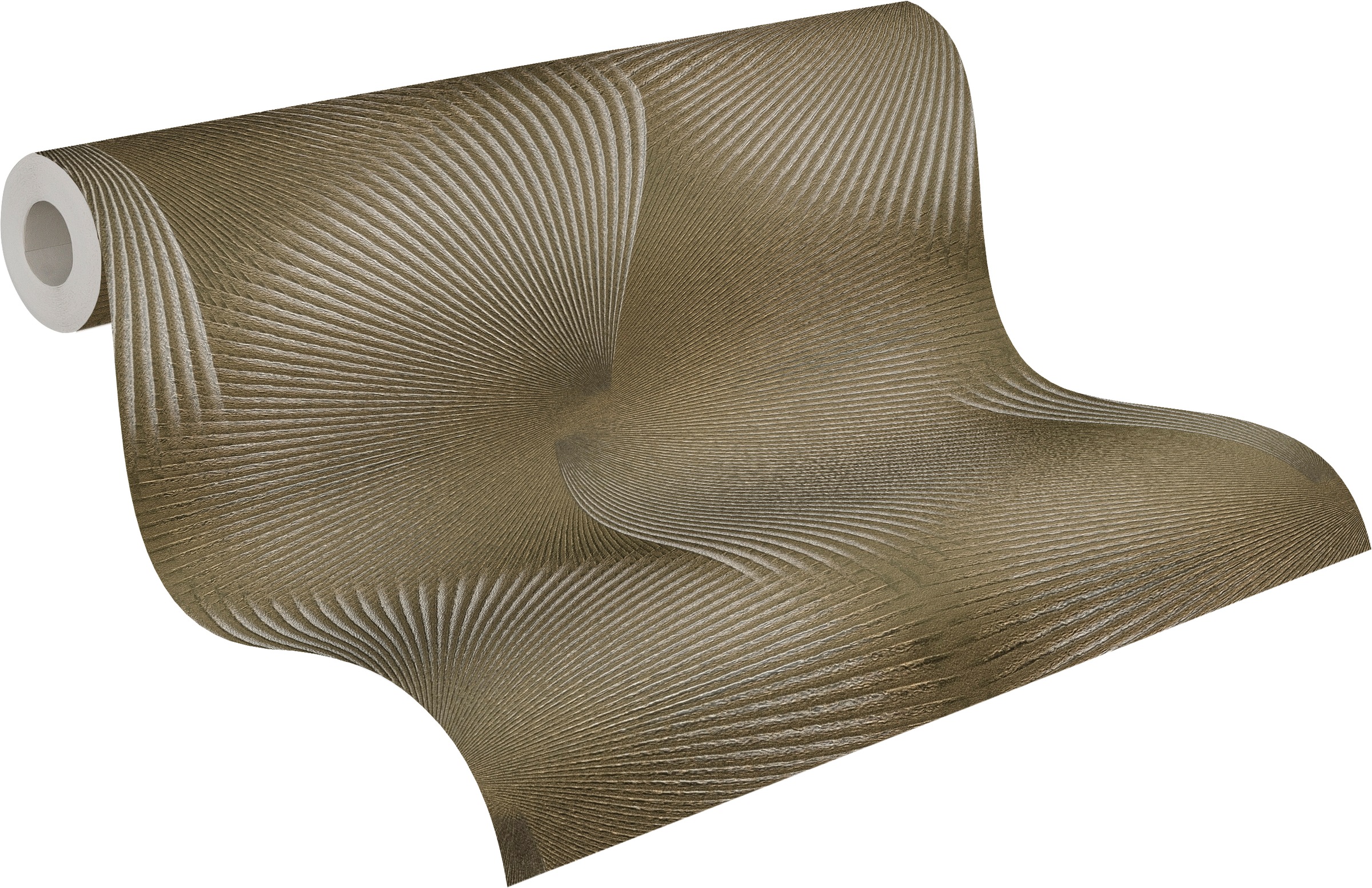 A.S. Création Vliestapete »Trend Spectrum Fan – Glamouröse 3D-Fächeroptik Vliestapete« 3D-Optik | geometrisch | glänzend strukturiert Grafisches Fächermotiv mit räumlicher Wirkung und edlem Glanz