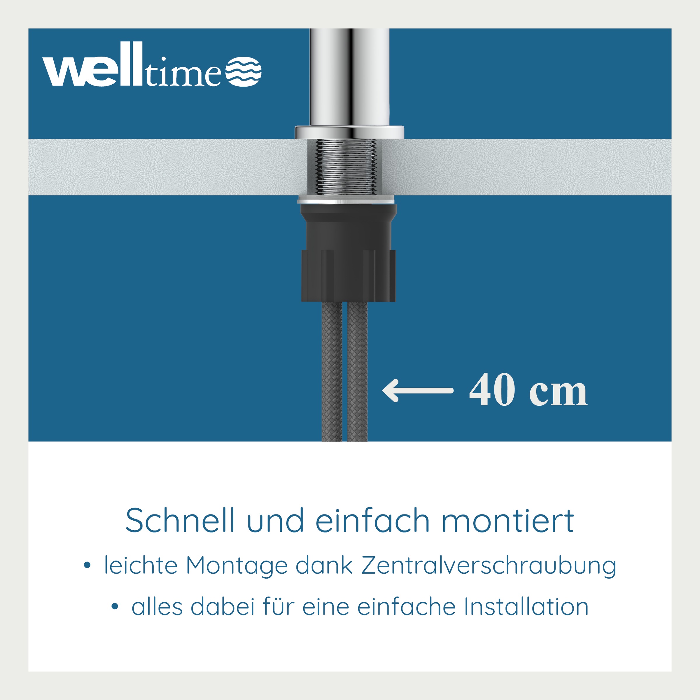 welltime Waschtischarmatur »Toscana« reduzierter Wasserverbrauch durch Eco-Click-Funktion