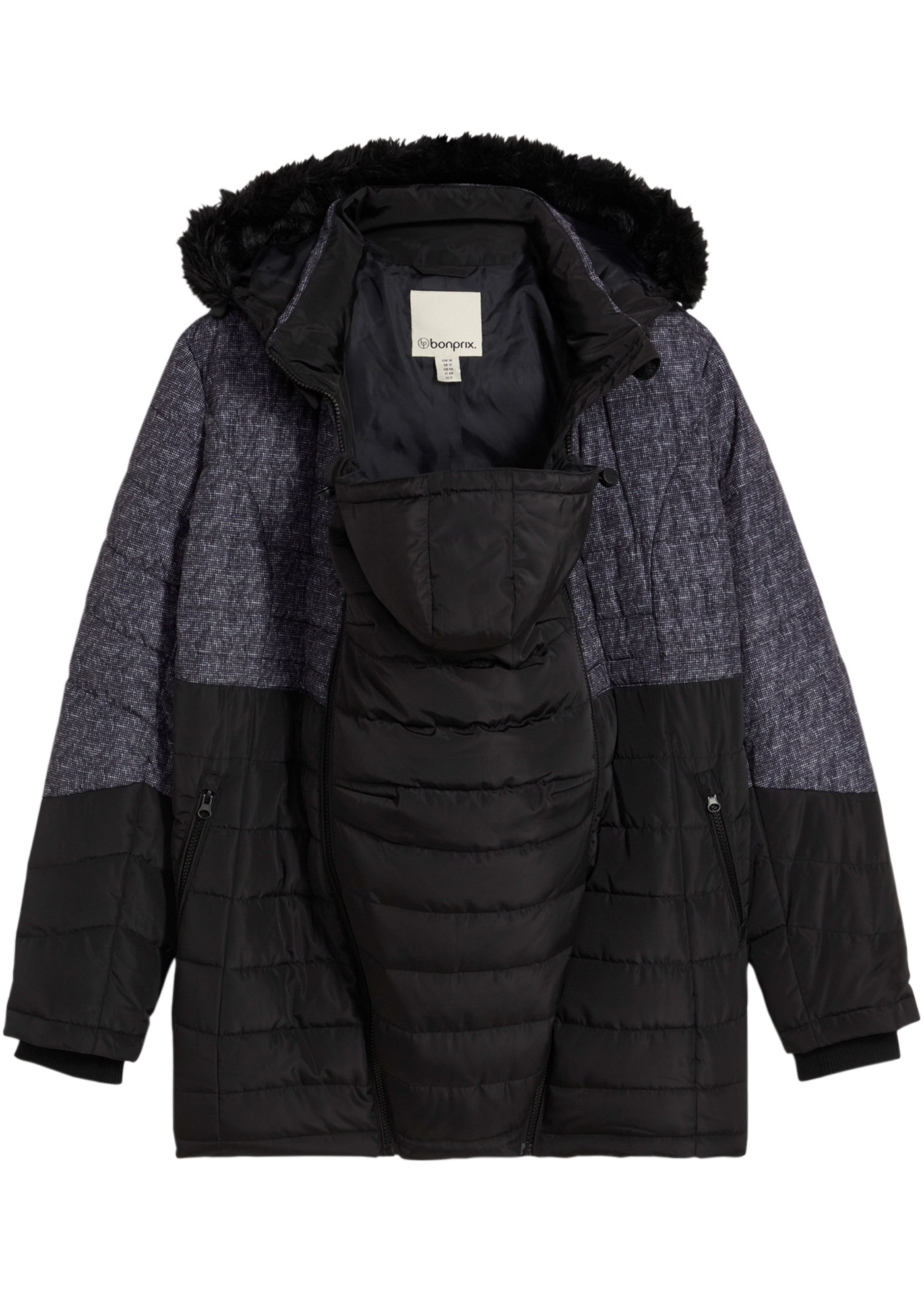 bonprix Umstandsmantel Wattierte 3-in-1 Umstandsjacke