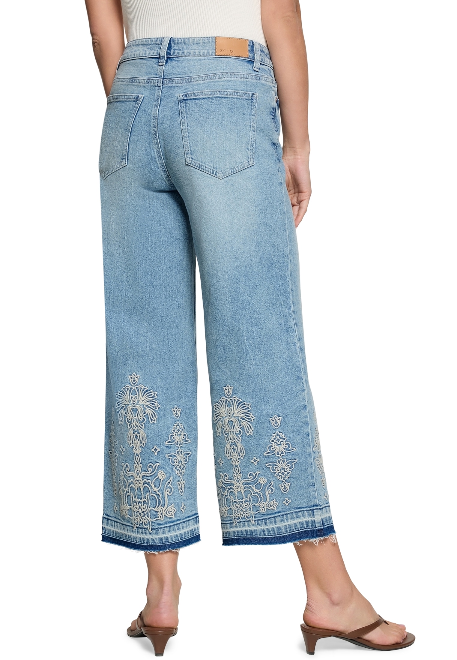 Zero Relaxhose »Basic-Jeans mit weitem Bein.«