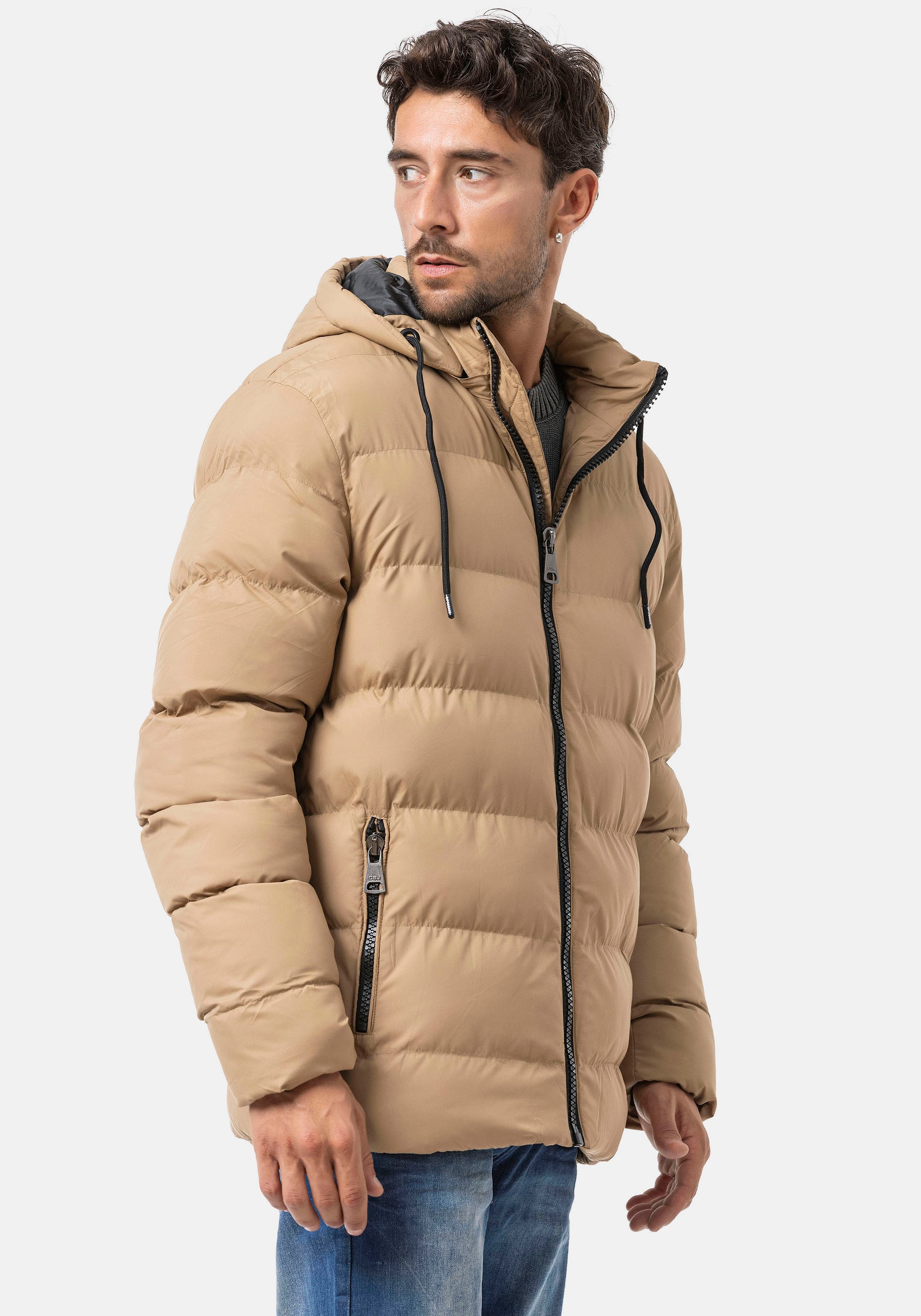 Cipo & Baxx Steppjacke mit Kapuze