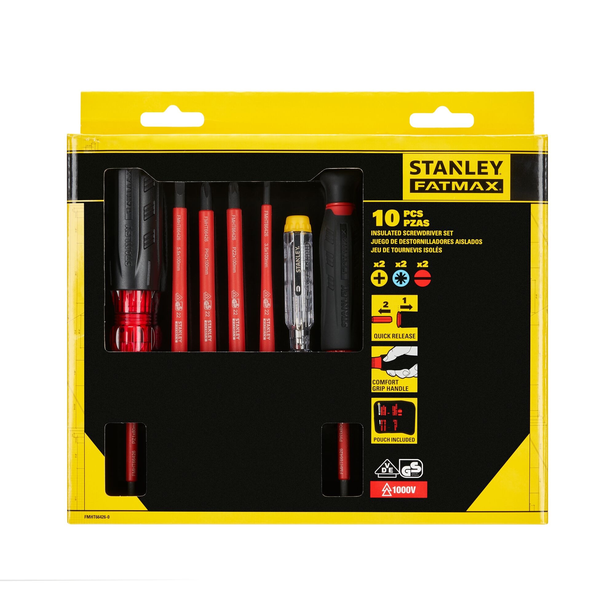 STANLEY Schraubendreher »FMHT66426-0 Schraubendreher-Set Multi-Bit isoliert (1000V)«