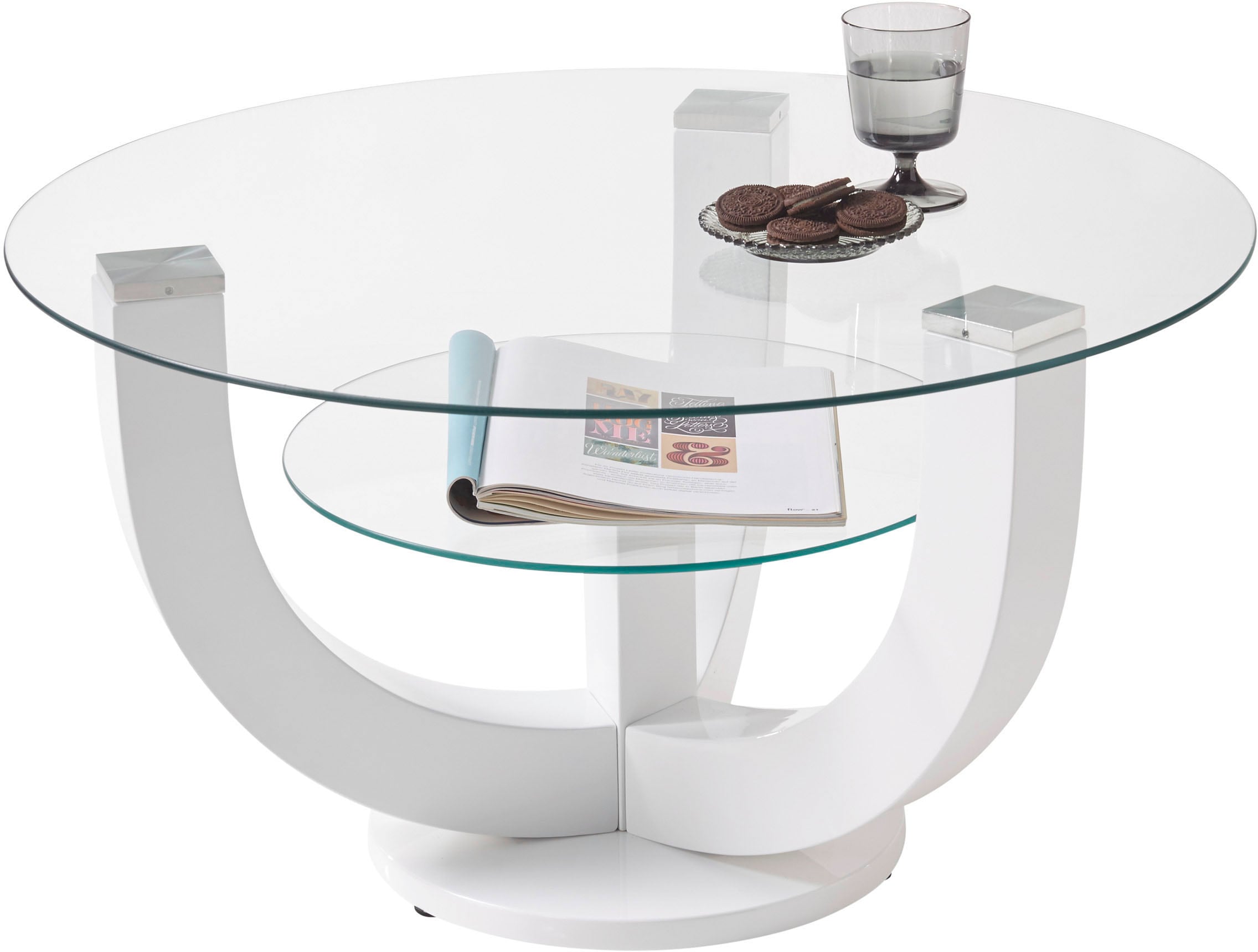 Couchtisch »Denver, TOPSELLER!«, (Couchtisch, OTTOs Choice), rund mit Glas, Tisch...